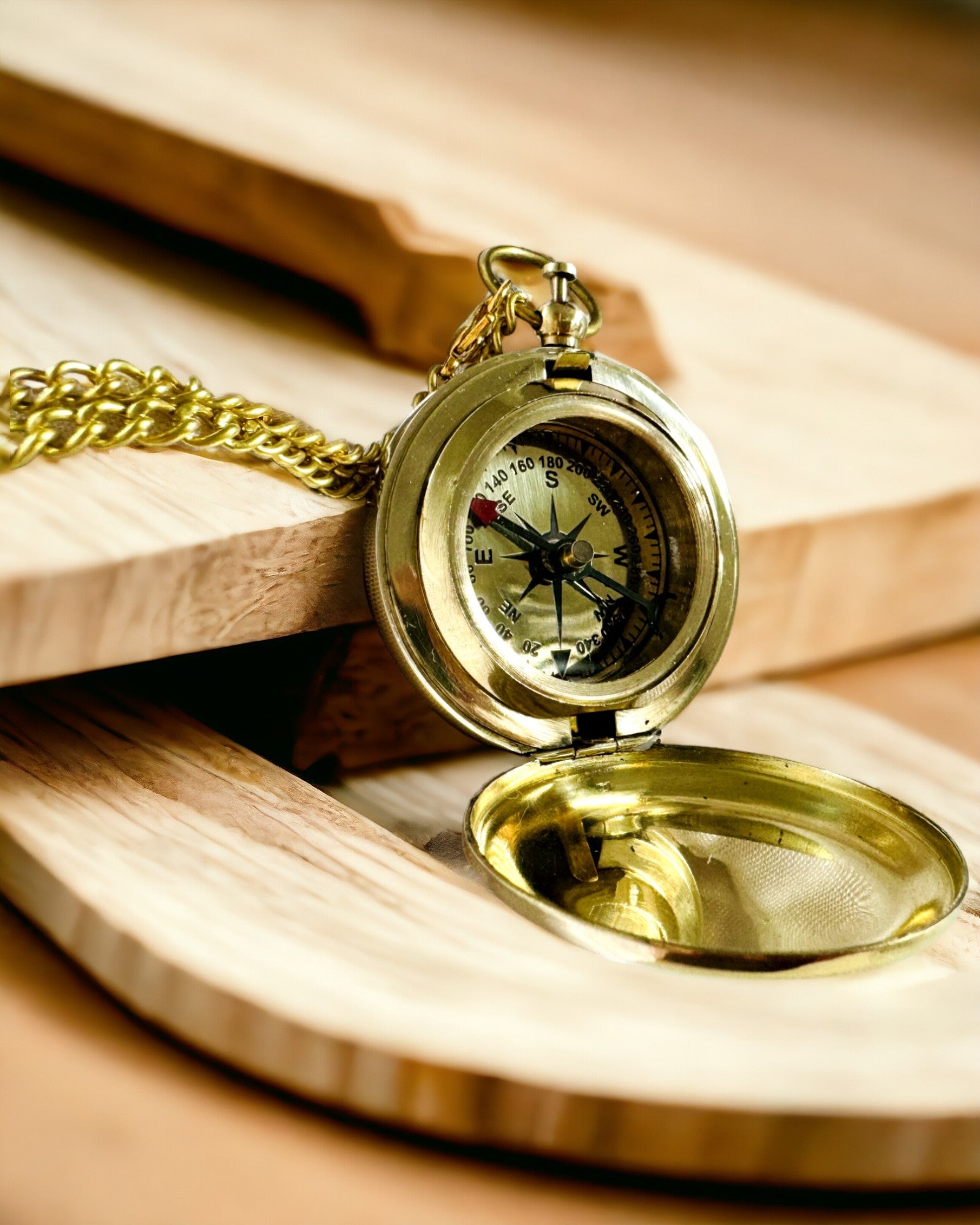 Kompass i gyllen farge Eventyr – Elegant Oppdager Navigator