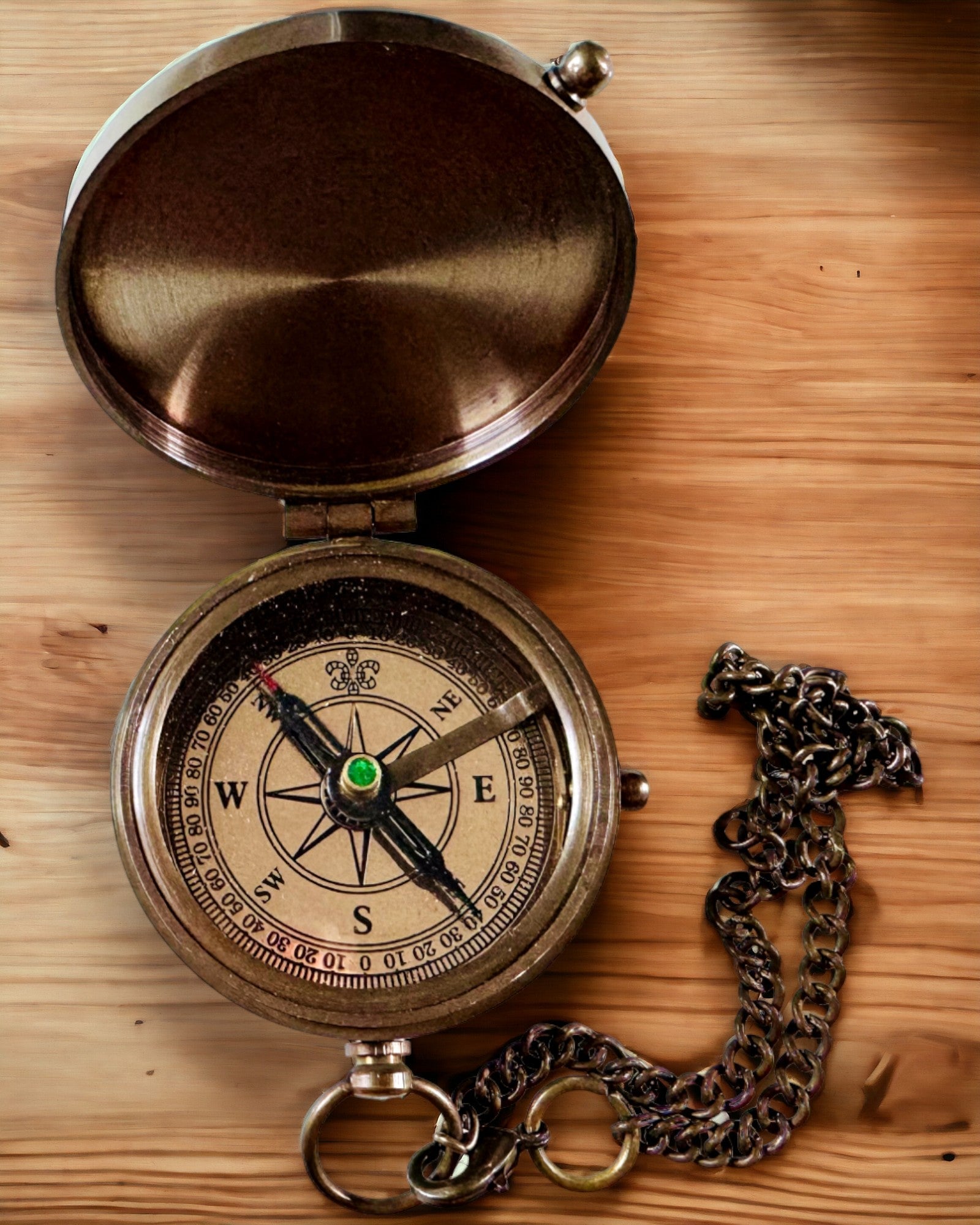 Kompas Indyjski Odysseus – Retro Explorerens Perle - mulighet for gravering