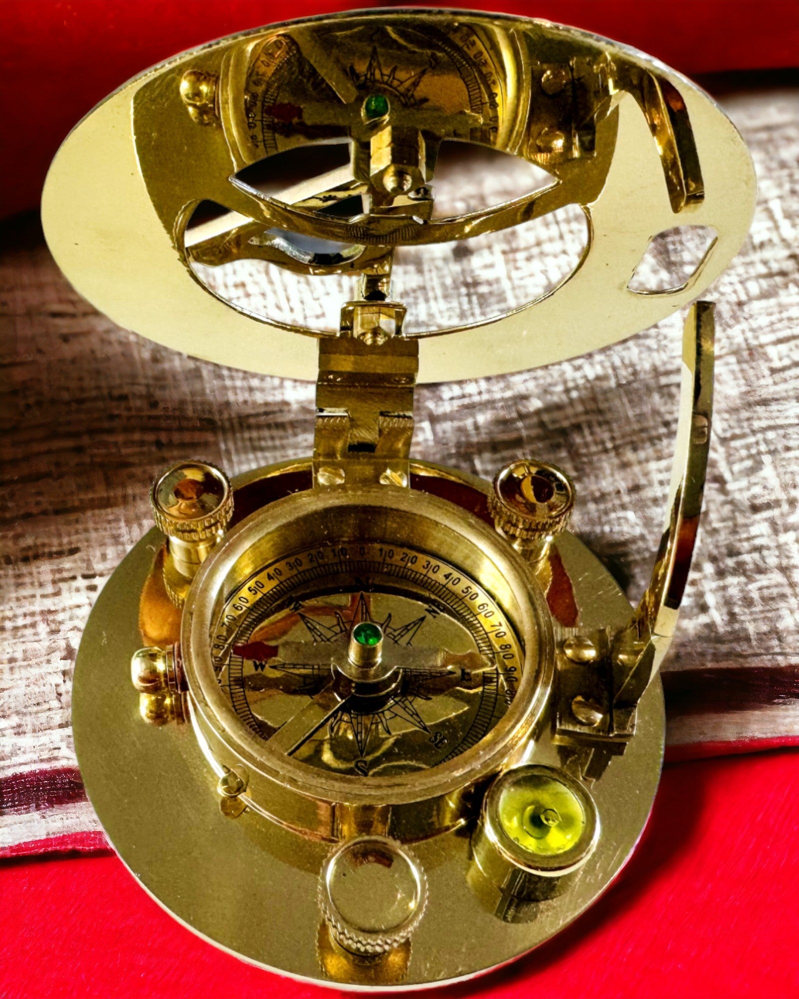 Navigasjonskompass med sekstant og mulighet for personalisering - Maritim XL