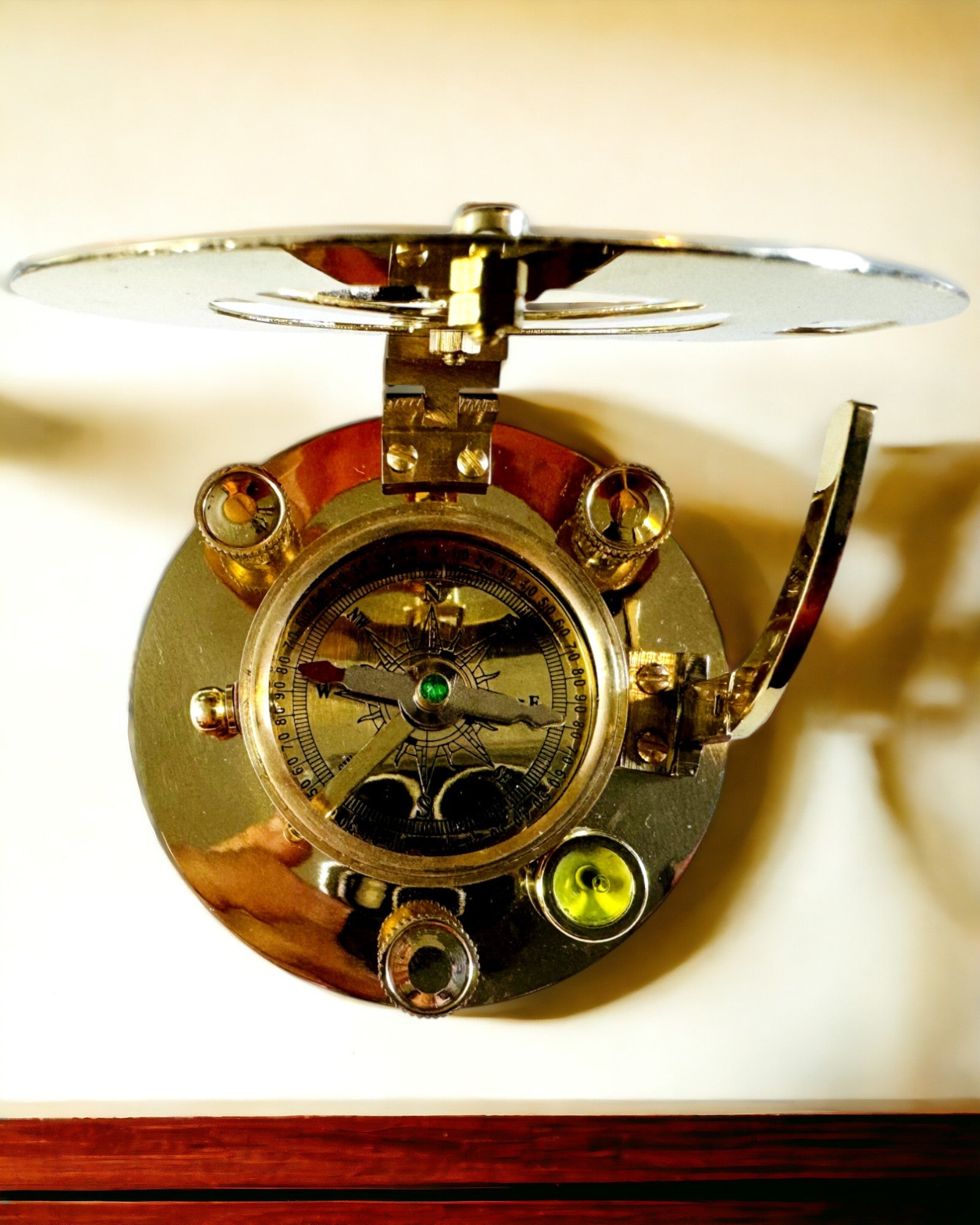 Navigasjonskompass med sekstant og mulighet for personalisering - Maritim XL