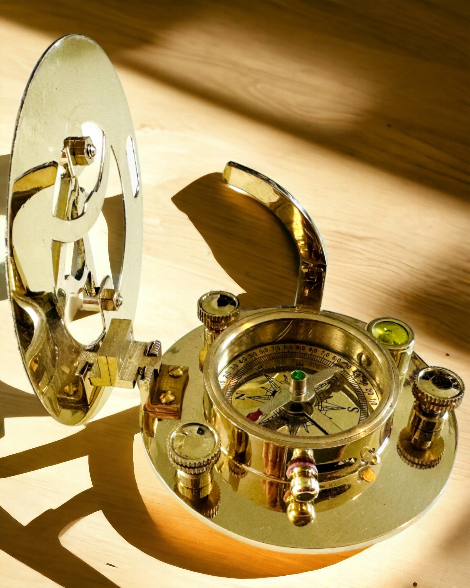 Navigasjonskompass med sekstant og mulighet for personalisering - Maritim XL