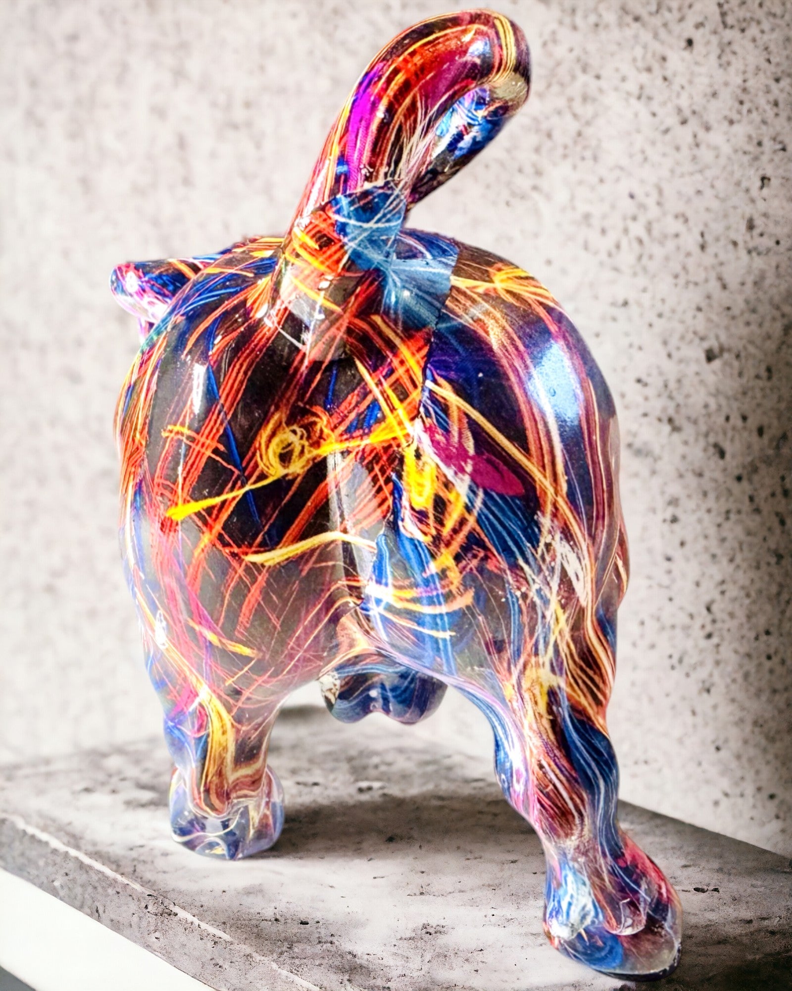 Dekorativ skulptur Okse "BullArt" – Unik kunst med mulighet for gravering - 4 fargevarianter, for personlig gave