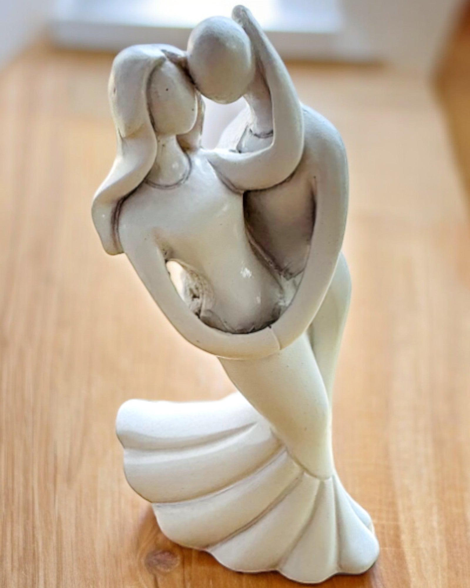 Elegant Forbindelse - Liten Dekorativ Figur med Gravering Alternativ - farge hvit