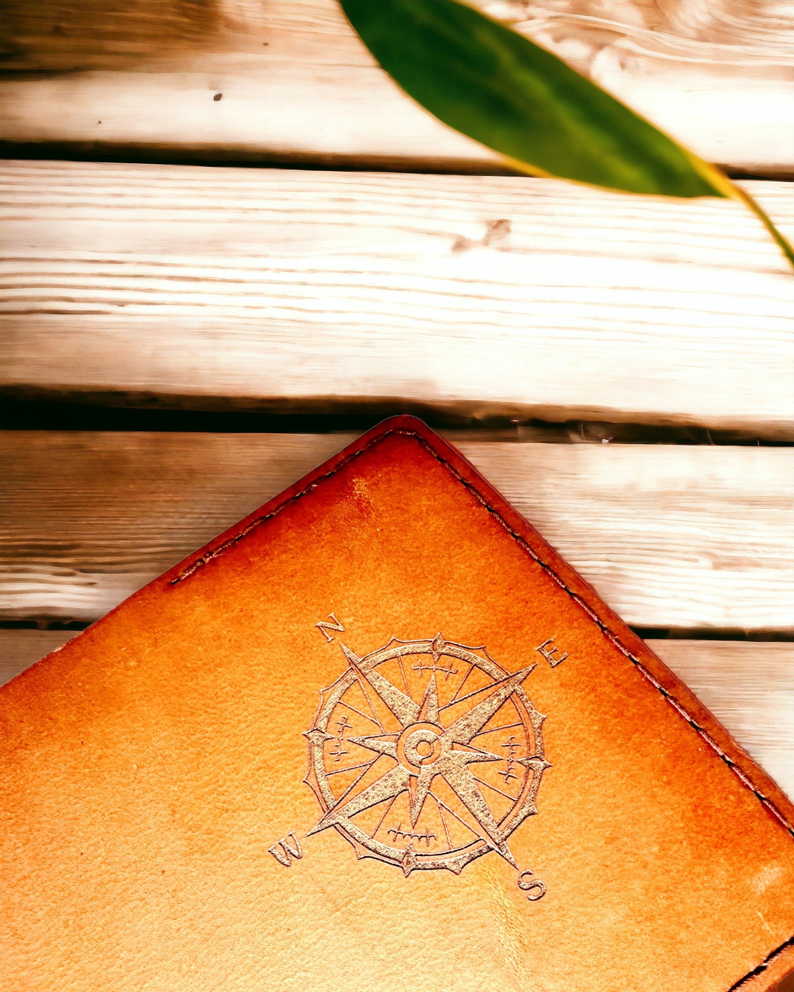 Etui "Reisende" - Lærveske for pass, personalisering med gravering - 2 fargevarianter