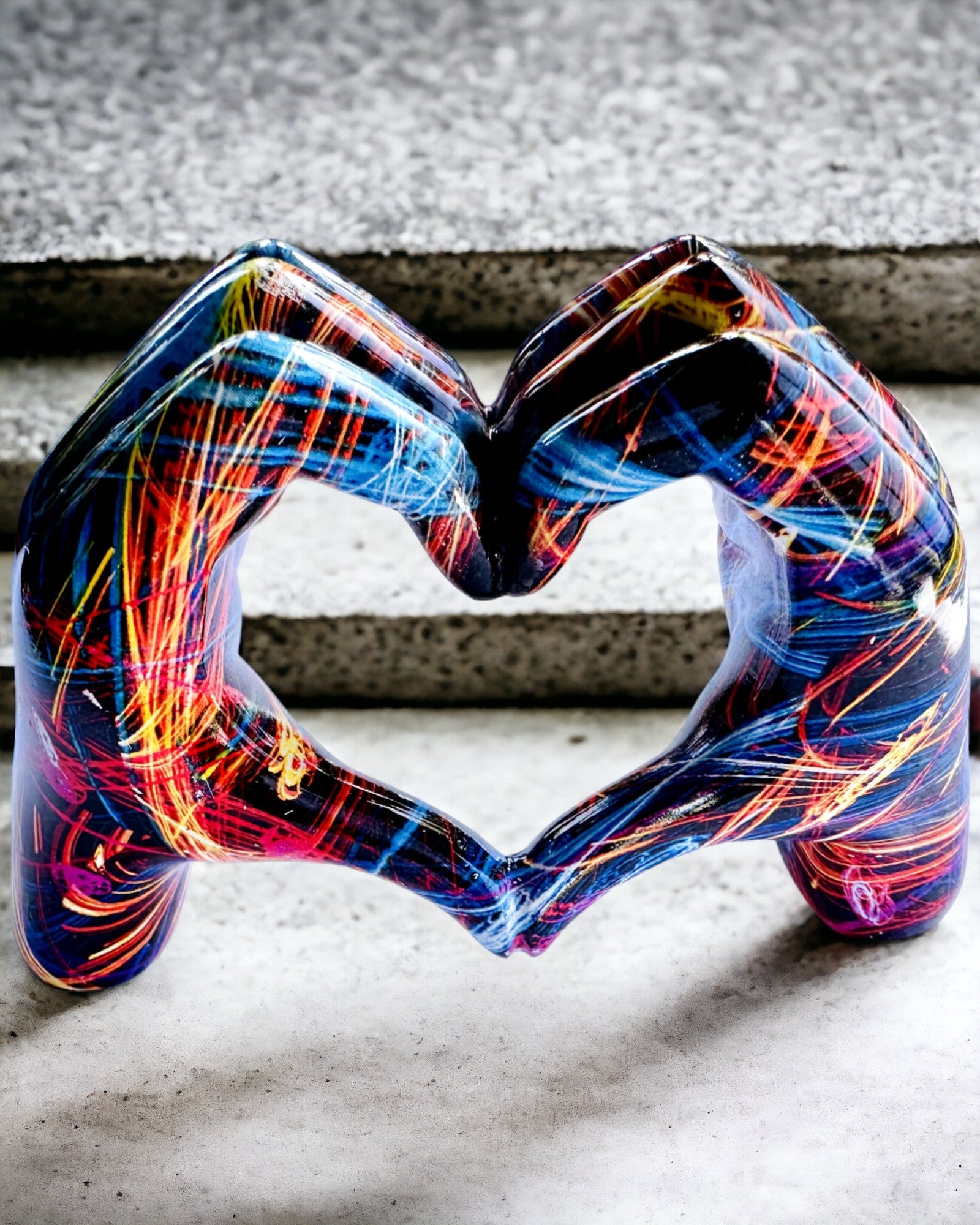 Kalejdoskop Hjerte – Håndlaget Smykke av Harpiks med Mulighet for Gravering