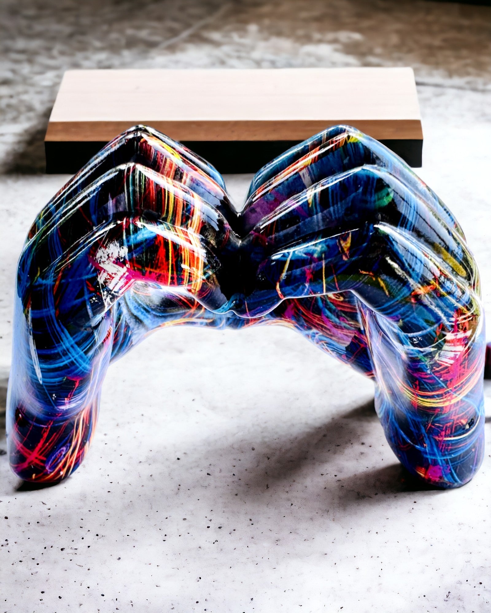 Kalejdoskop Hjerte – Håndlaget Smykke av Harpiks med Mulighet for Gravering