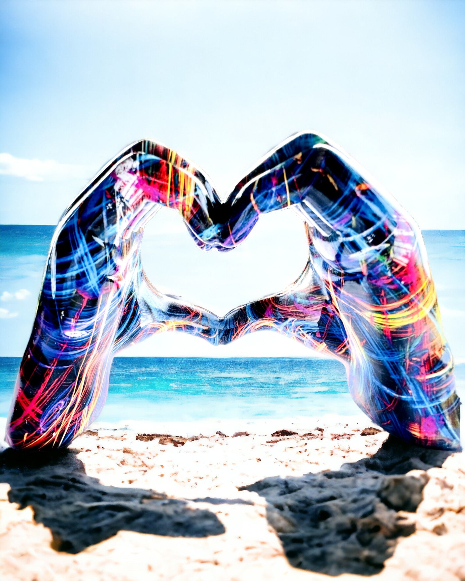 Kalejdoskop Hjerte – Håndlaget Smykke av Harpiks med Mulighet for Gravering