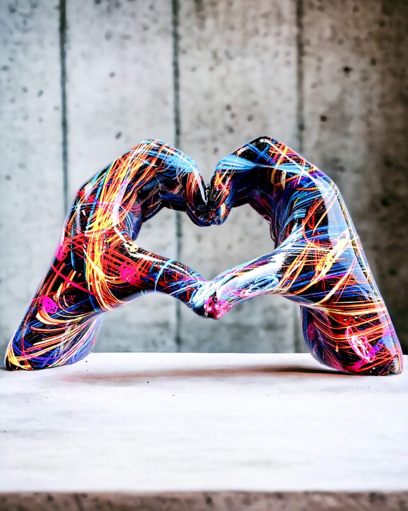 Kalejdoskop Hjerte – Håndlaget Smykke av Harpiks med Mulighet for Gravering