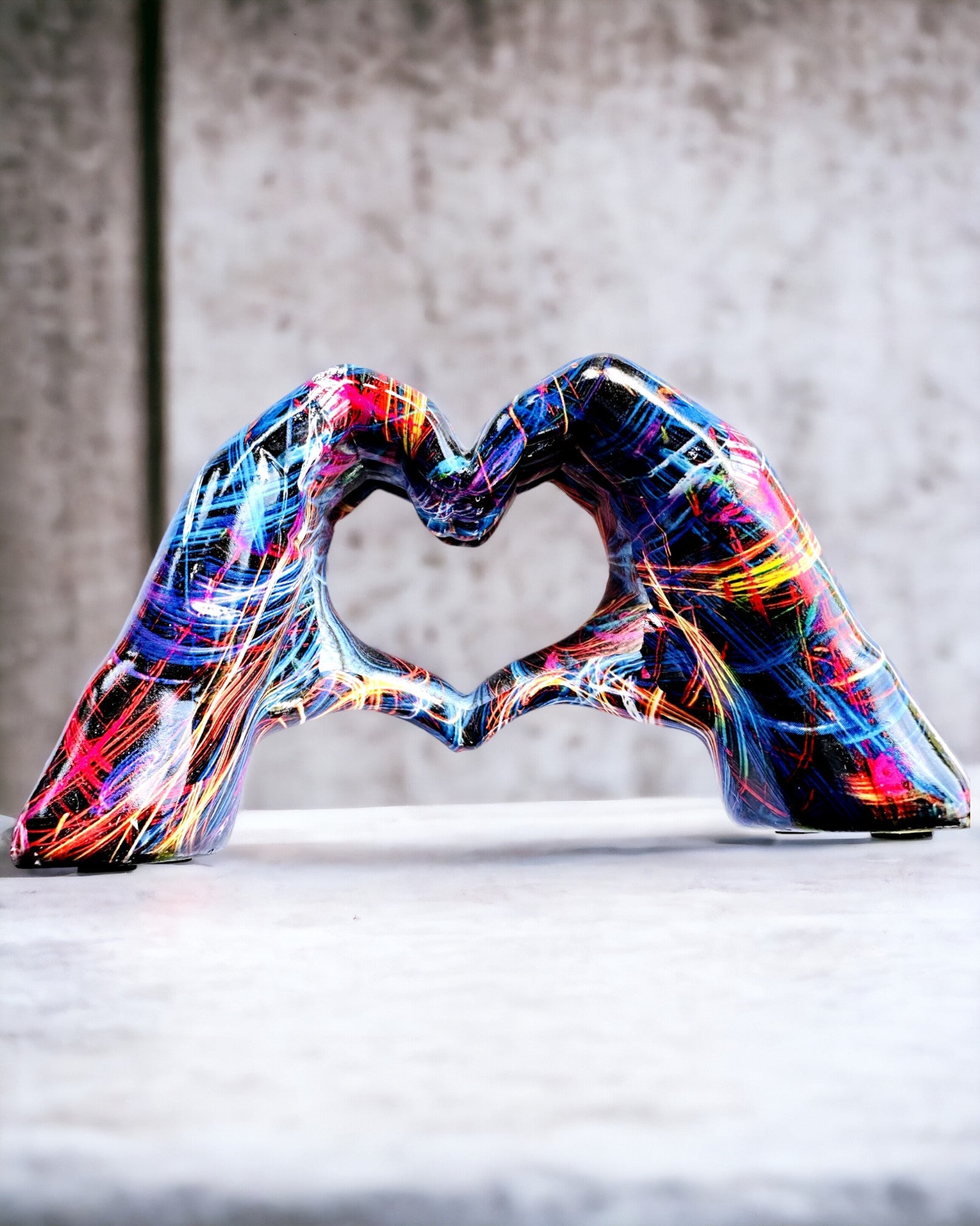 Kalejdoskop Hjerte – Håndlaget Smykke av Harpiks med Mulighet for Gravering