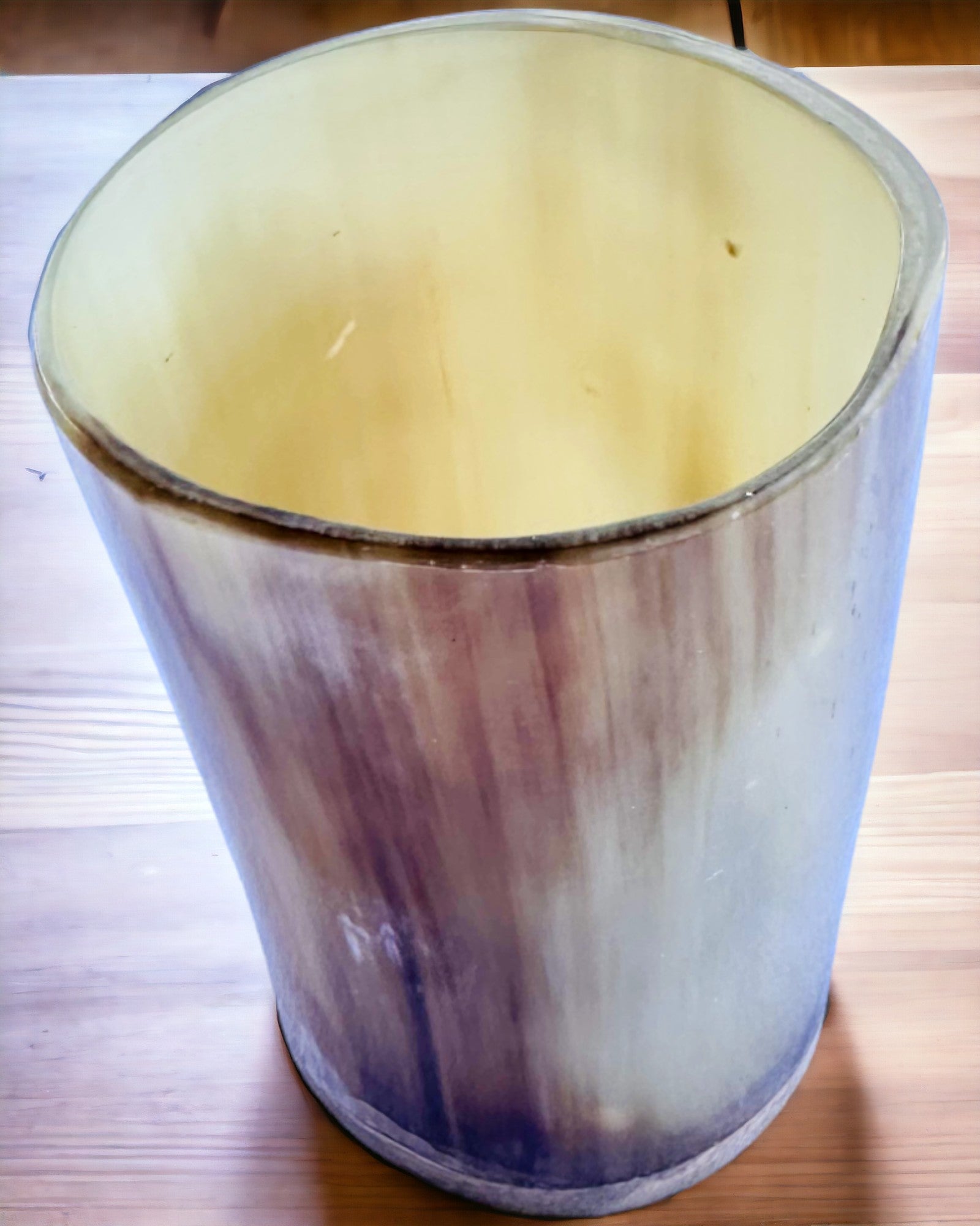 Håndlaget liten kopp med mulighet for gravering, indisk glasskopp, mulighet for personalisering som gave, gravering. Lys farge