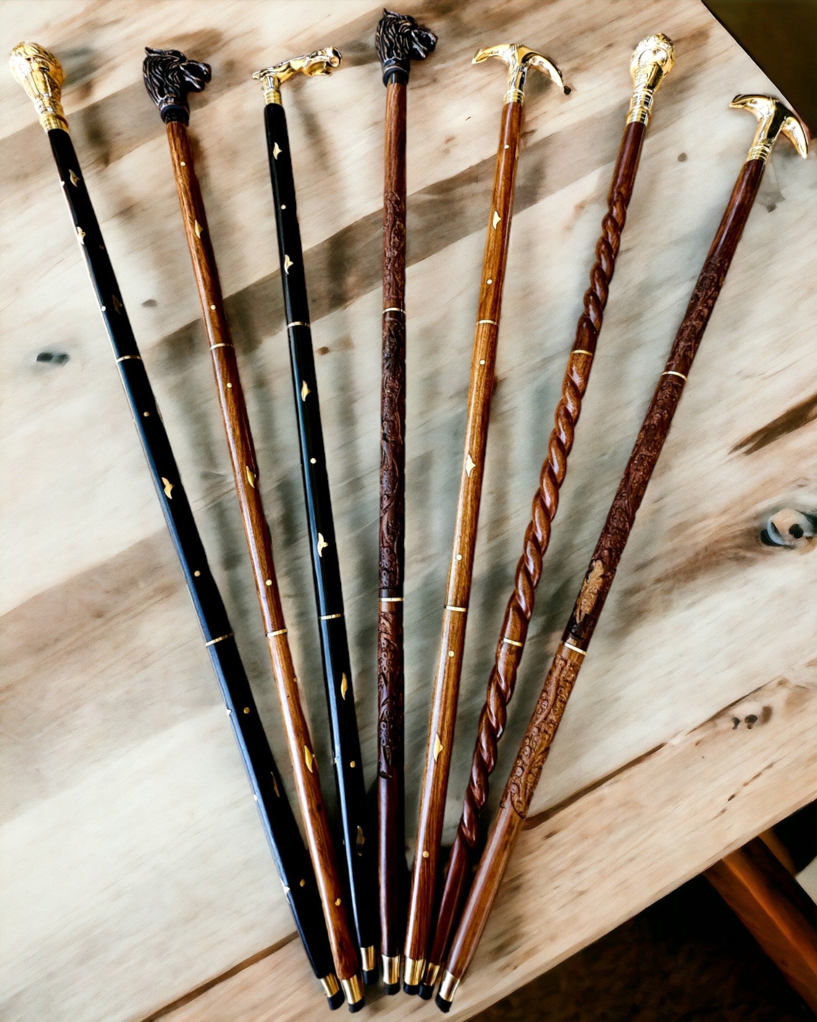 Spaserstokk "Jaguar Elegance" i Mango-tre - mulighet for personalisering med gravering