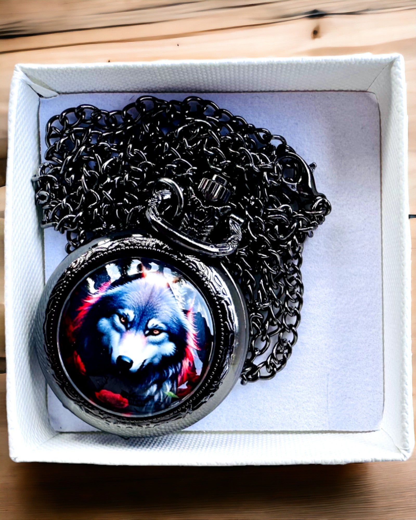 Lommeur "Lupus Stellar" med gravering