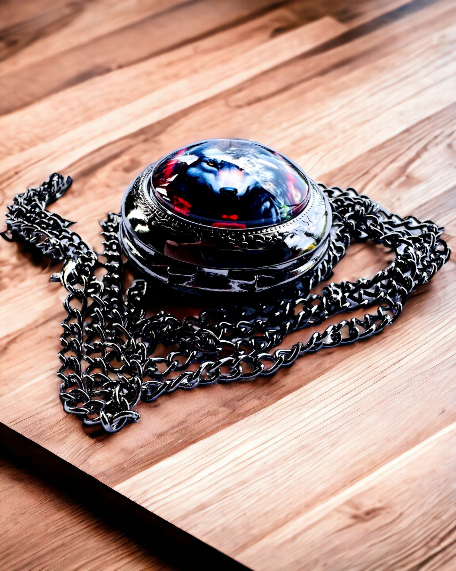 Lommeur "Lupus Stellar" med gravering