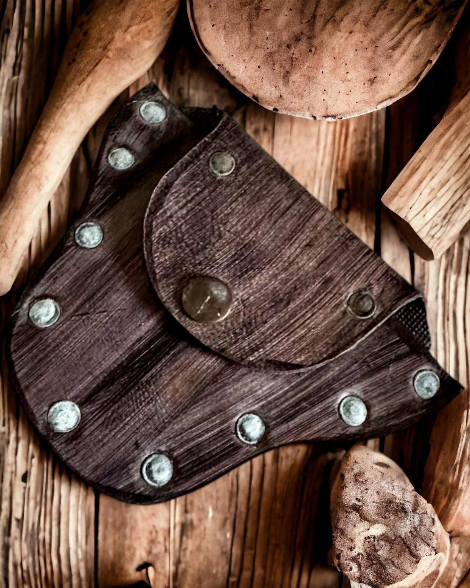 Skogsnissens Skjulte Lomme - Håndlaget Liten Skinnpose