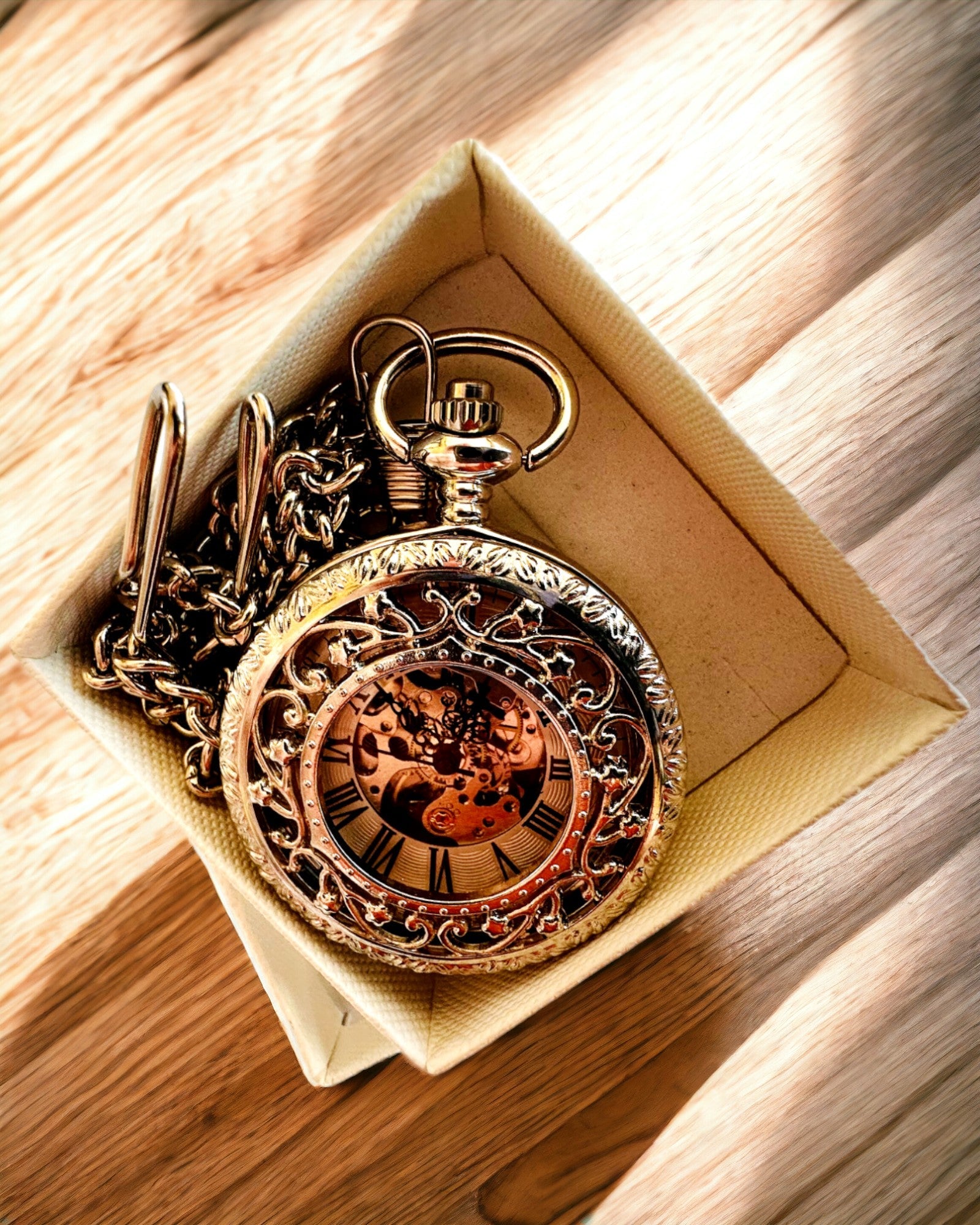 Sølv lommeur "Vintage Elegance" med mulighet for personlig gravering