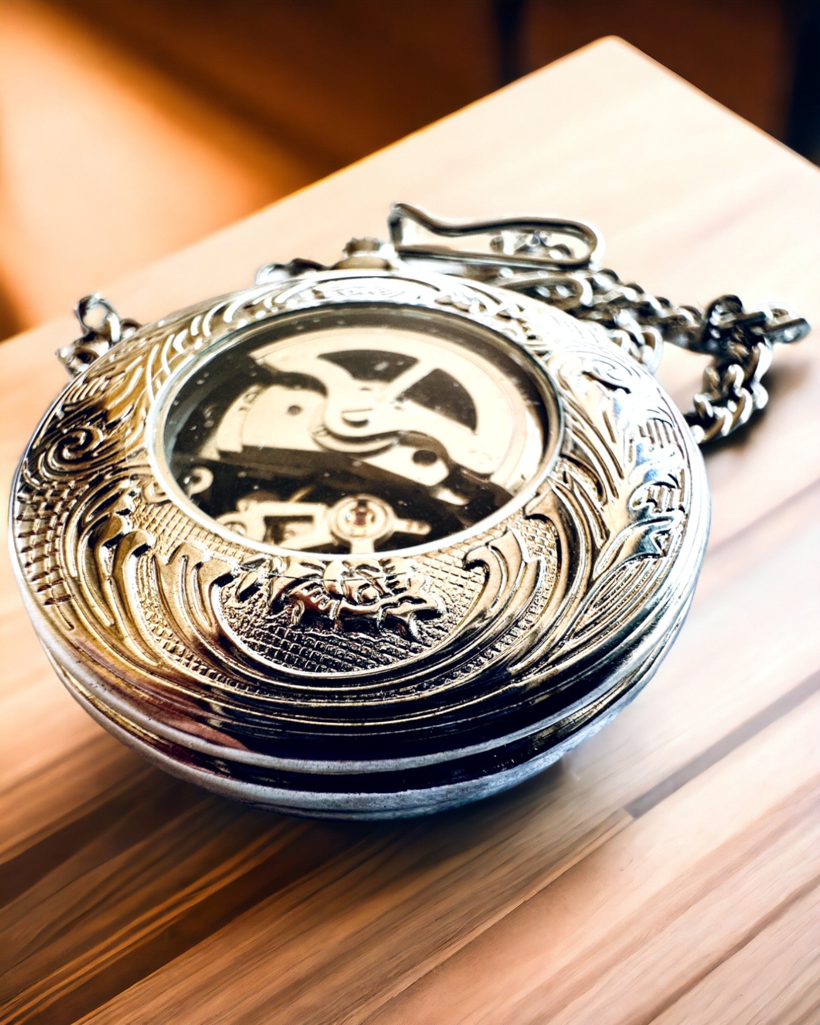 Sølv lommeur "Vintage Elegance" med mulighet for personlig gravering