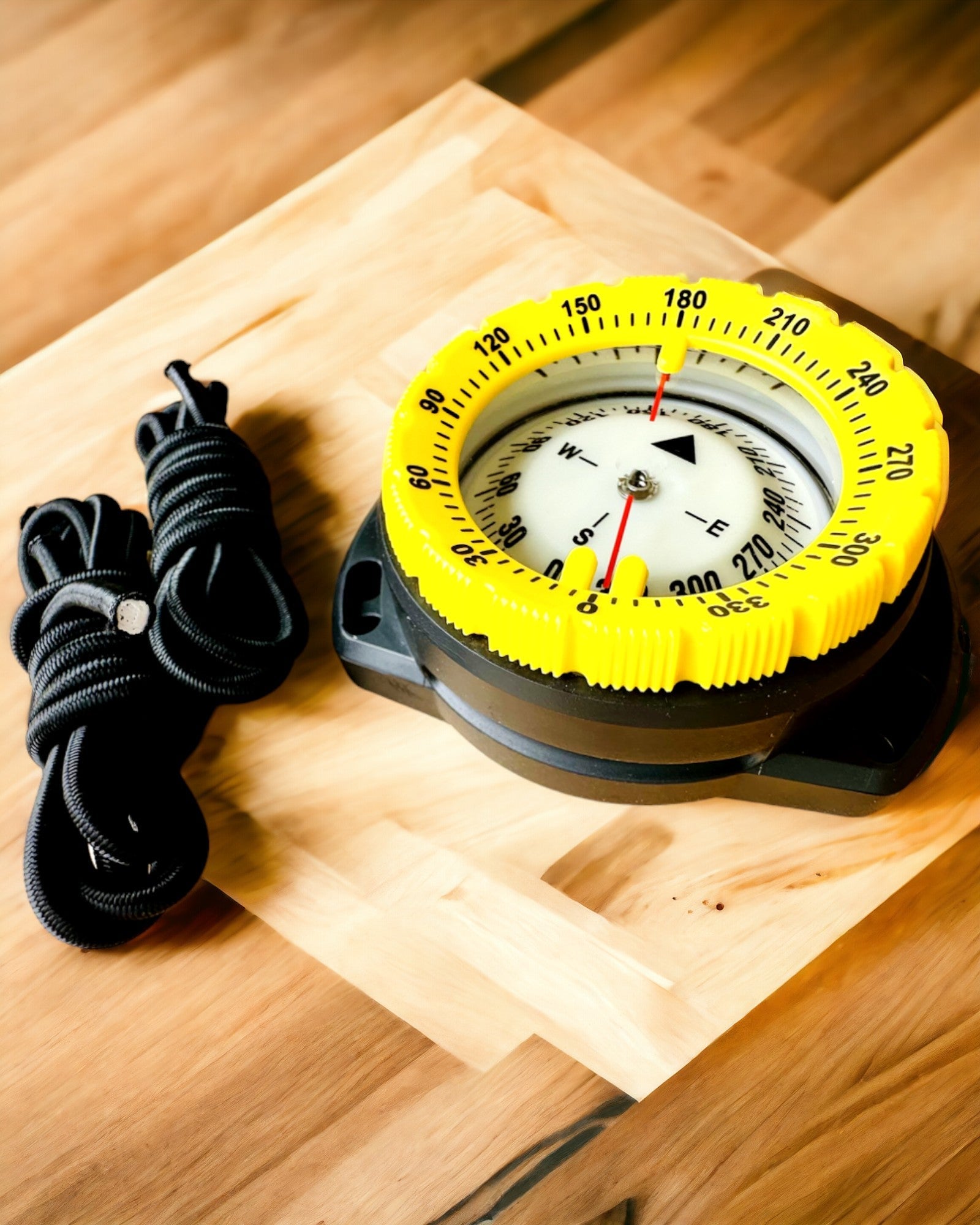 Dykkekompass AquaGuide - vanntett kompass med luminescensfunksjon og fleksibelt bånd, mulighet for personalisering