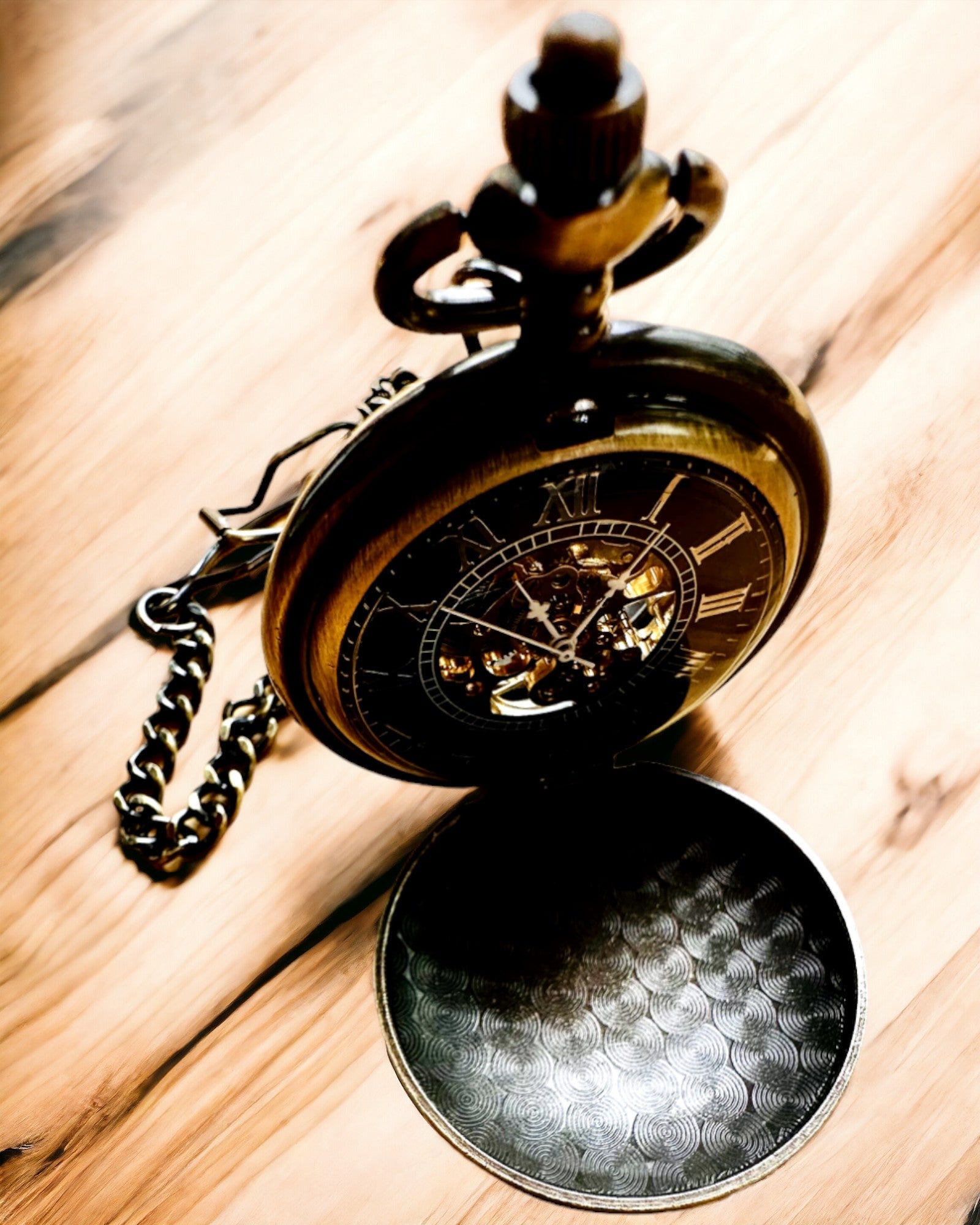 Klassisk lommeur "Vintage Elegance", gullfarge, mulighet for personlig gravering