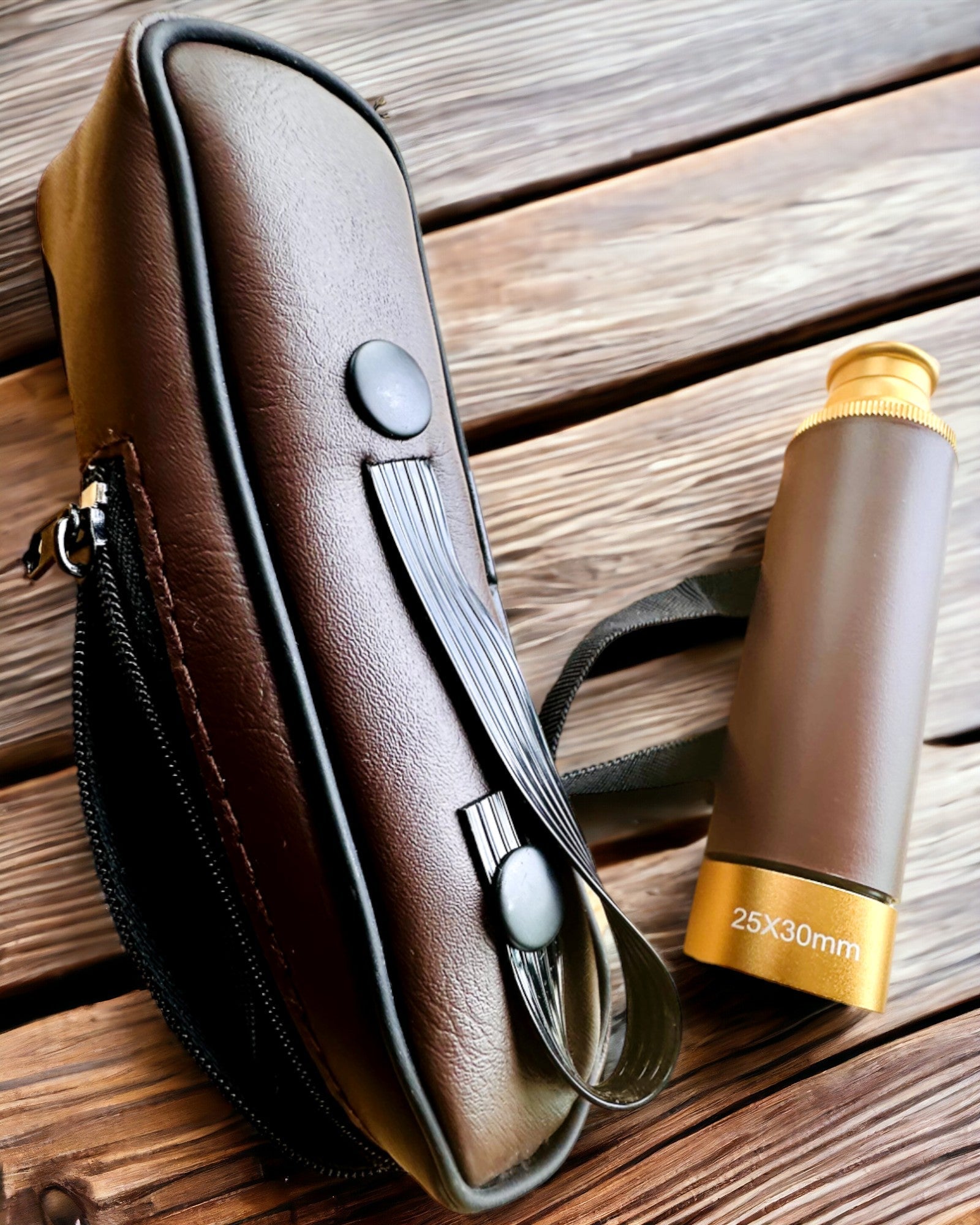 Monokulær Explorer 25x30 - Bærbar, sammenleggbar håndholdt teleskop, mulighet for personlig gravering