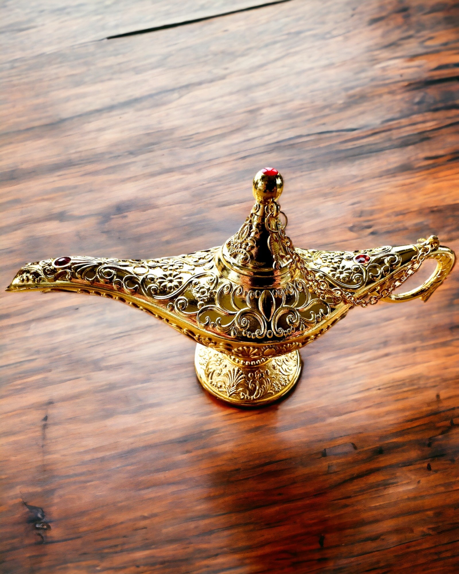 Magisk Aladdins Lampe med Gravering - Klassisk Gullvariant, flettet