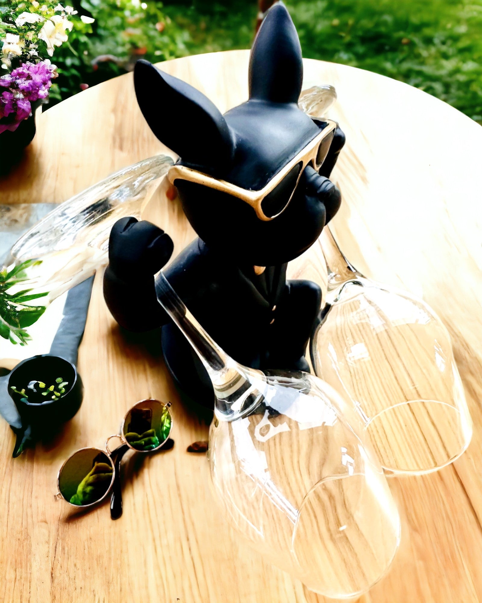 Figur Bulldog Elegance - Eksklusiv glassholder, mulighet for personlig gravering