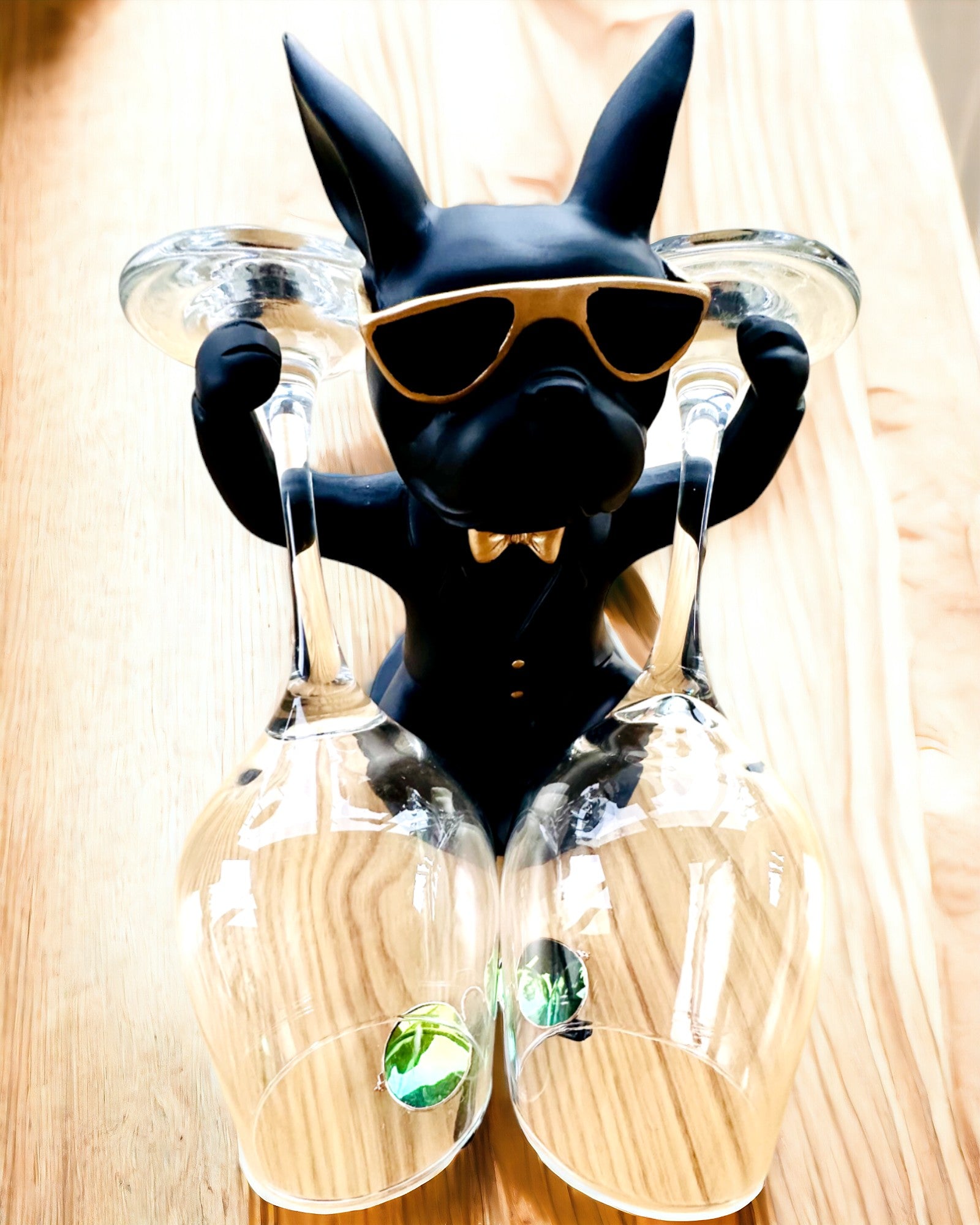 Figur Bulldog Elegance - Eksklusiv glassholder, mulighet for personlig gravering