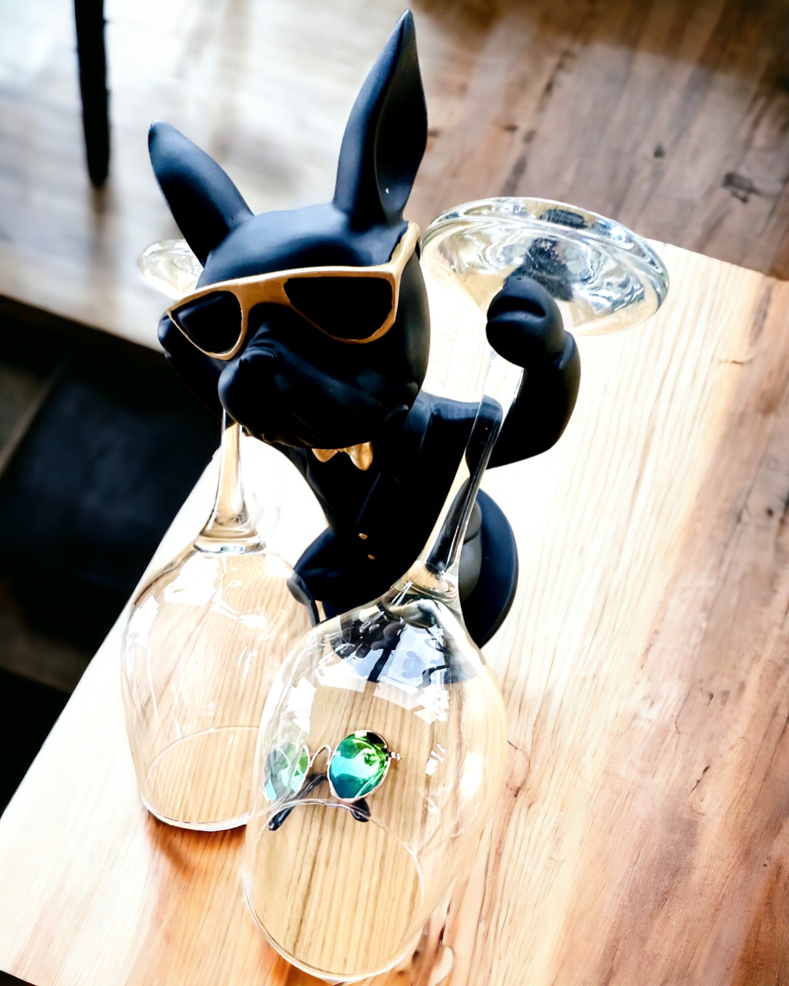 Figur Bulldog Elegance - Eksklusiv glassholder, mulighet for personlig gravering