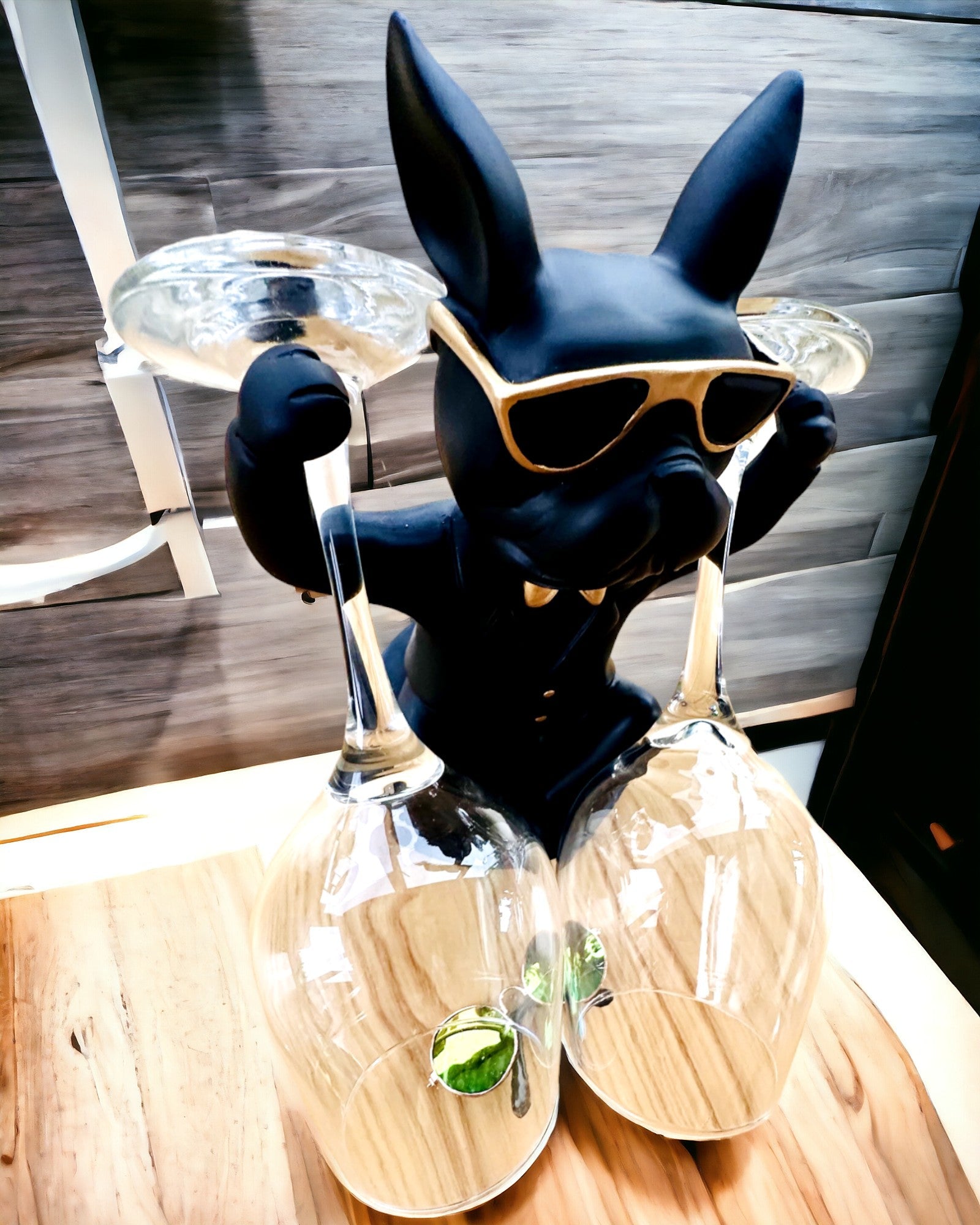 Figur Bulldog Elegance - Eksklusiv glassholder, mulighet for personlig gravering