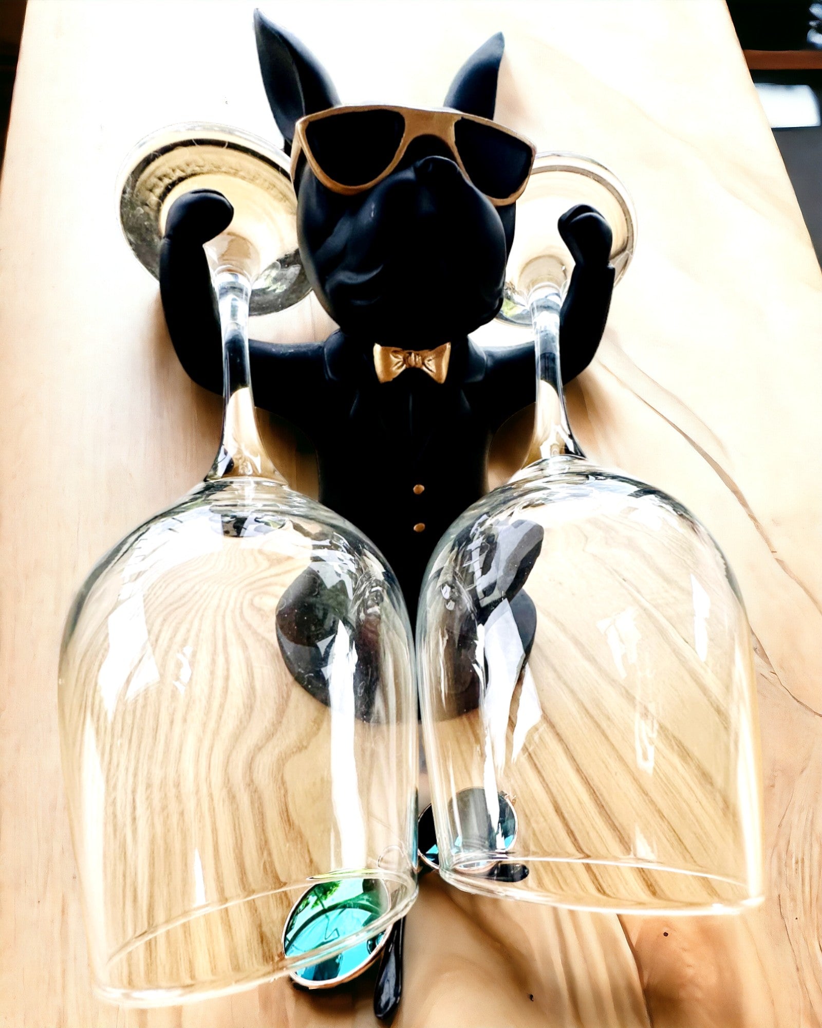 Figur Bulldog Elegance - Eksklusiv glassholder, mulighet for personlig gravering