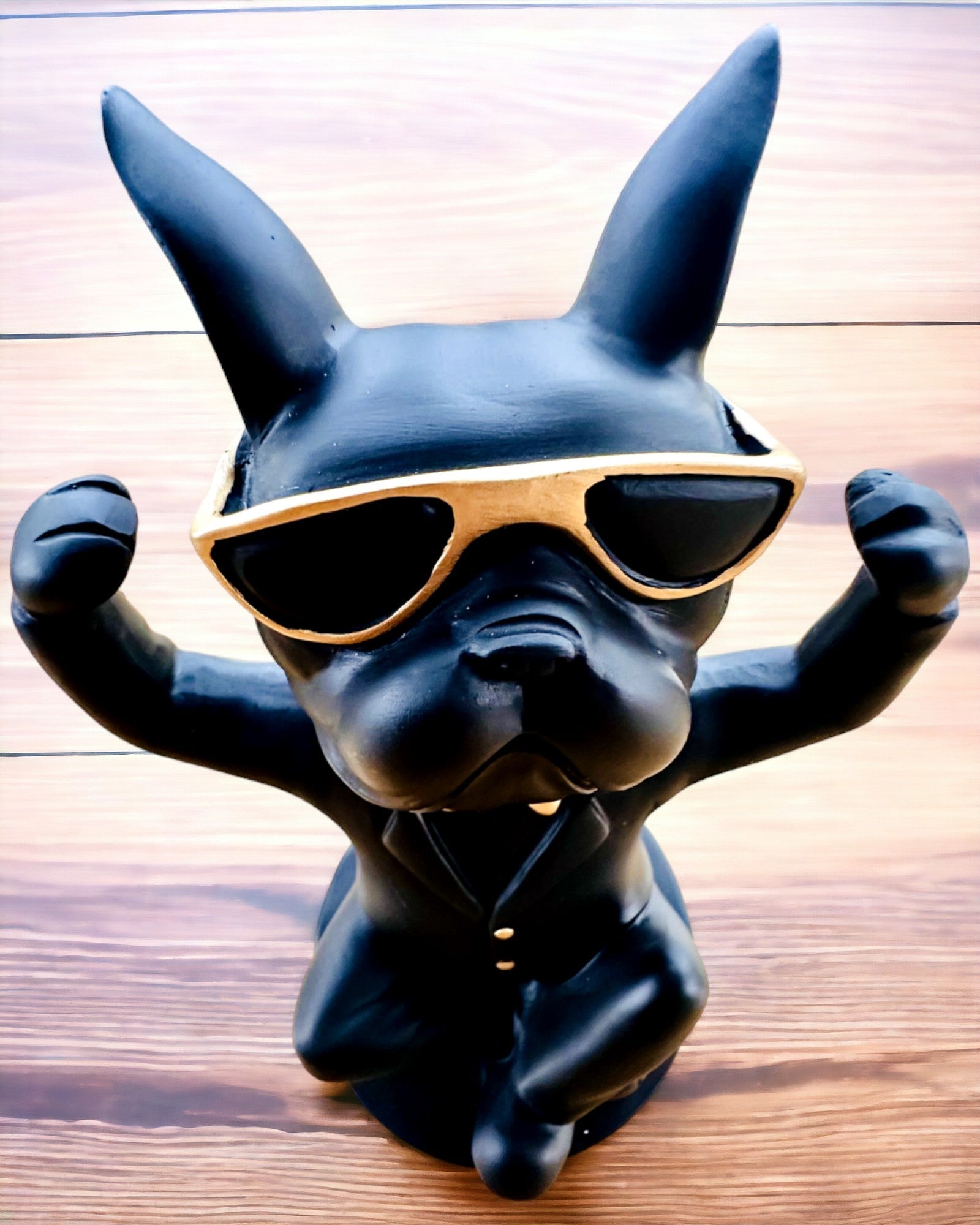 Figur Bulldog Elegance - Eksklusiv glassholder, mulighet for personlig gravering