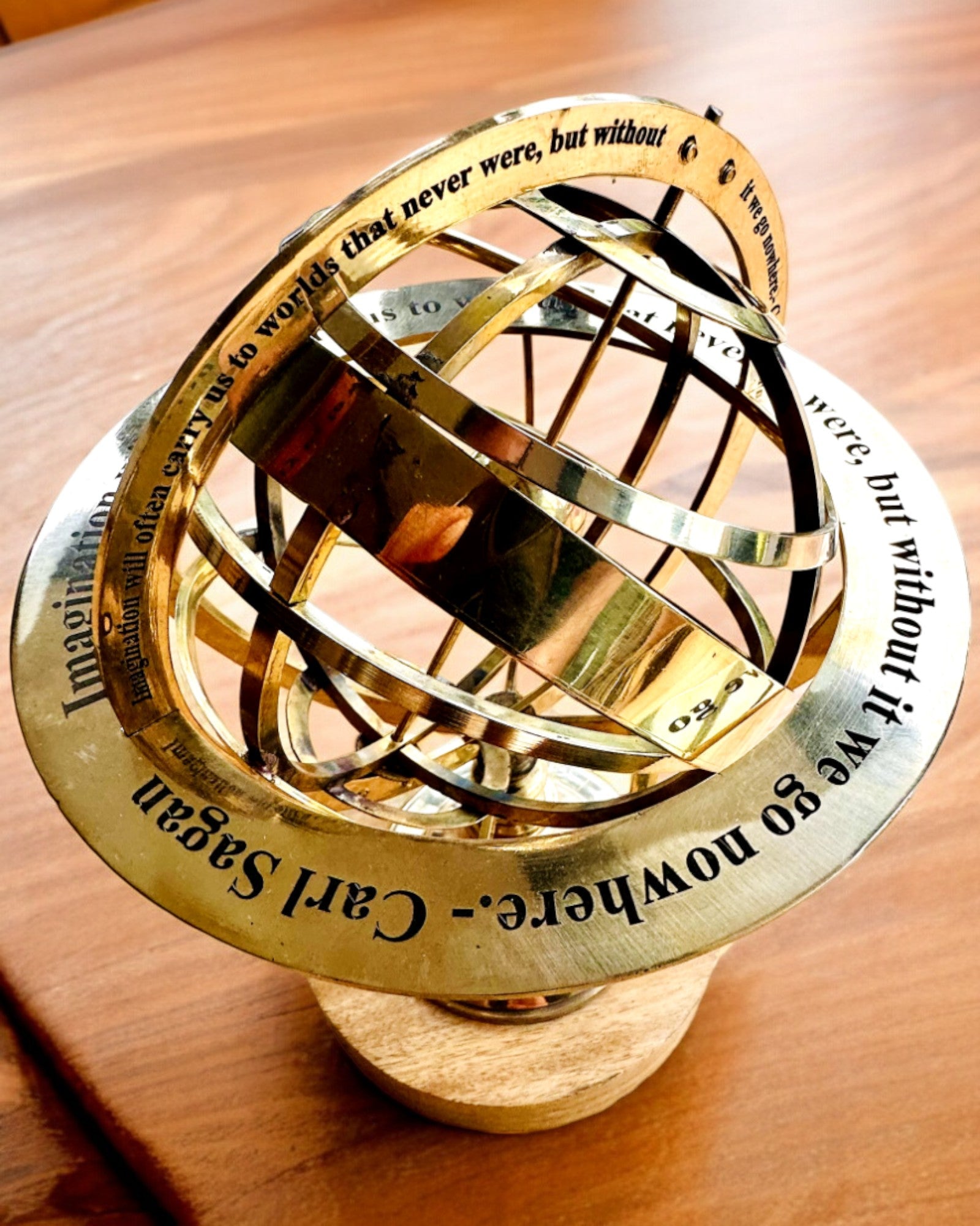 Astrolabium Artis - Håndlaget med Gravering Alternativ, kontordekorasjon, premium