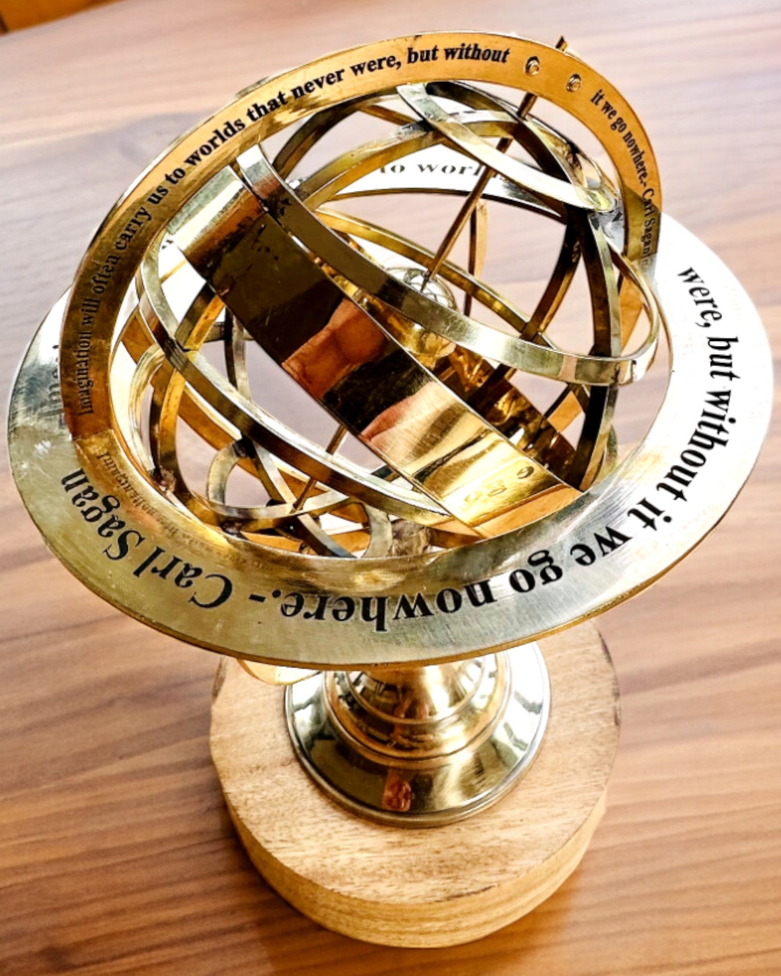 Astrolabium Artis - Håndlaget med Gravering Alternativ, kontordekorasjon, premium