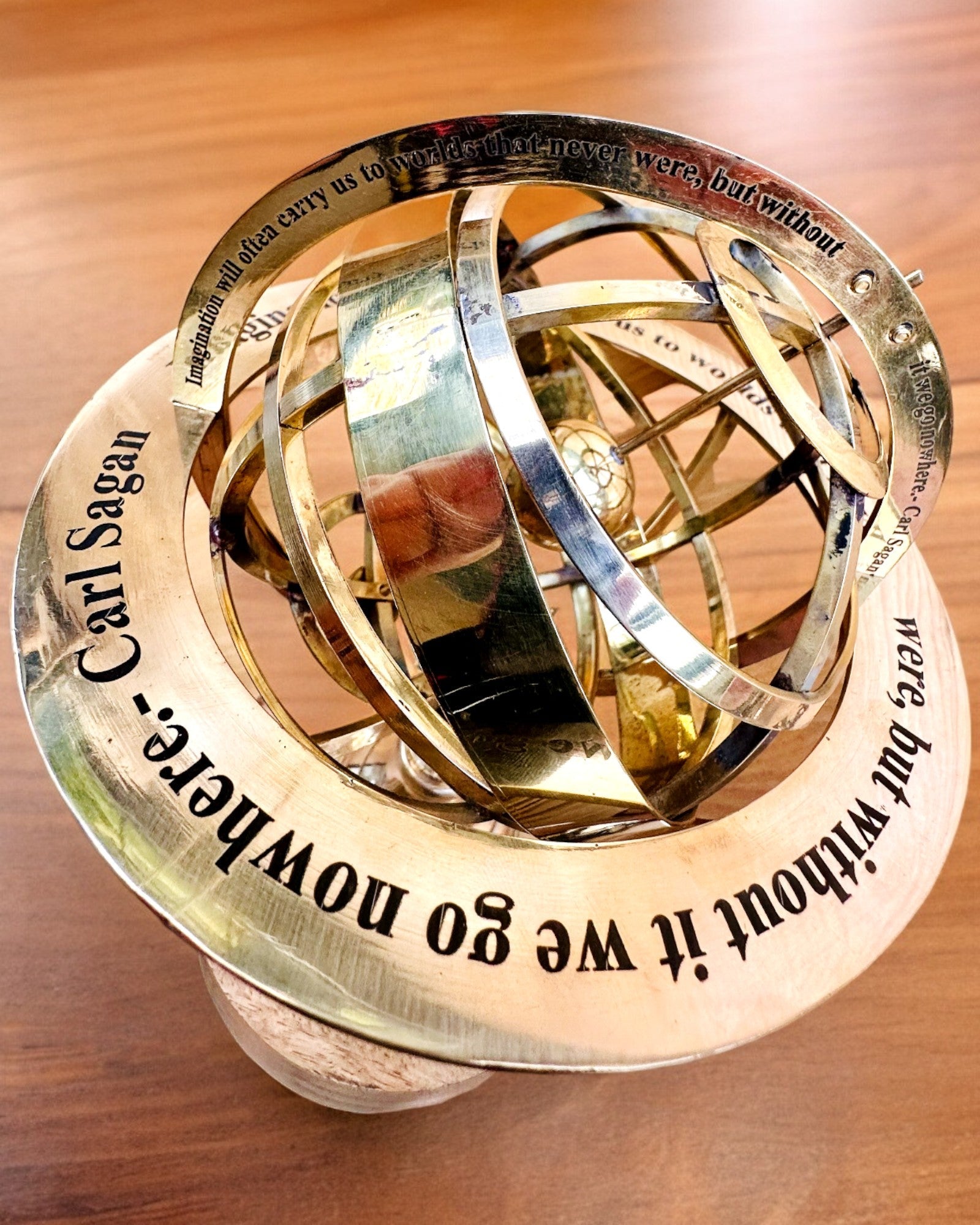 Astrolabium Artis - Håndlaget med Gravering Alternativ, kontordekorasjon, premium