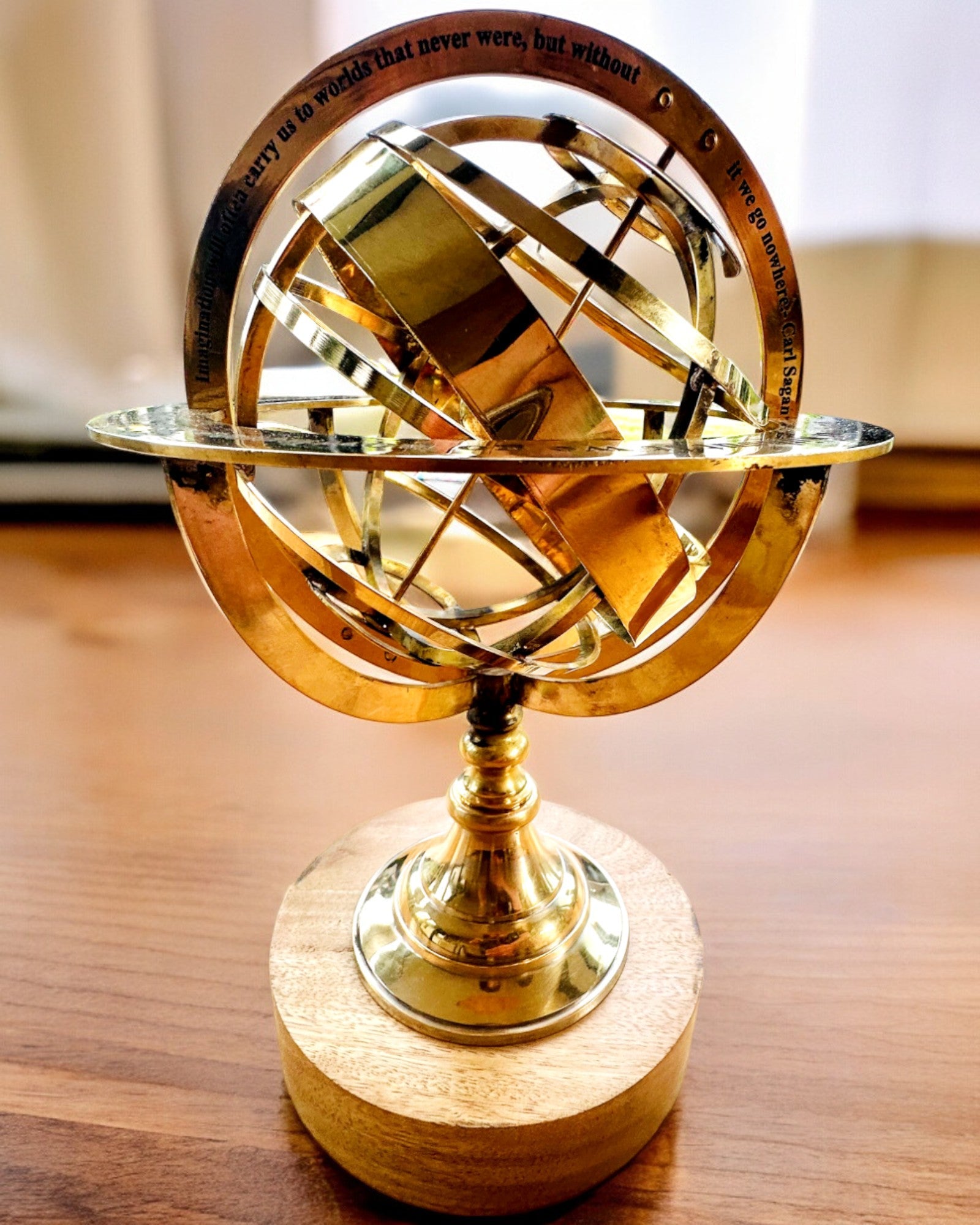 Astrolabium Artis - Håndlaget med Gravering Alternativ, kontordekorasjon, premium