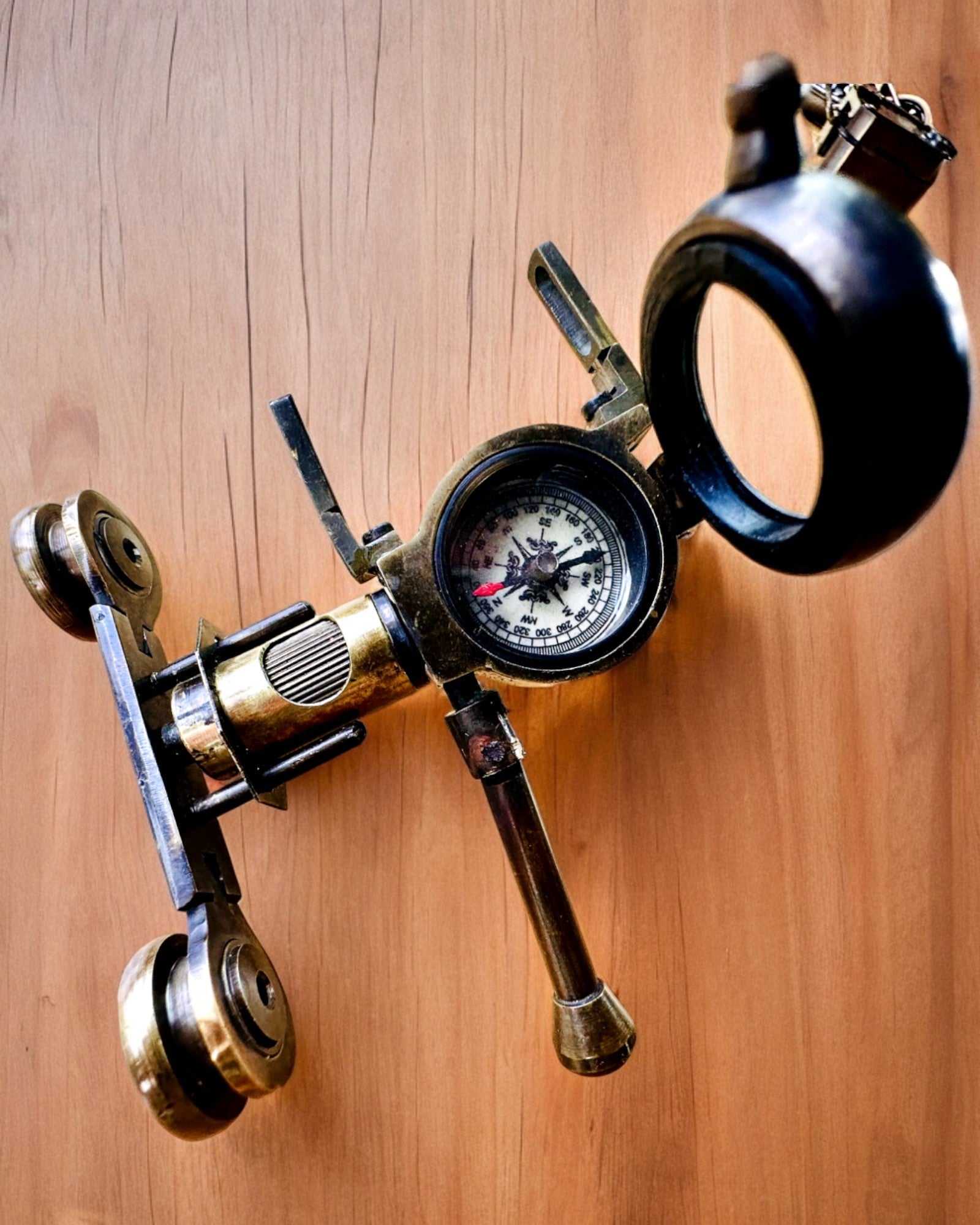 Binocular Nautica - Eksklusivt Vintage Tilbehør - Håndlaget med Gravering Alternativ, kontordekorasjon, premium