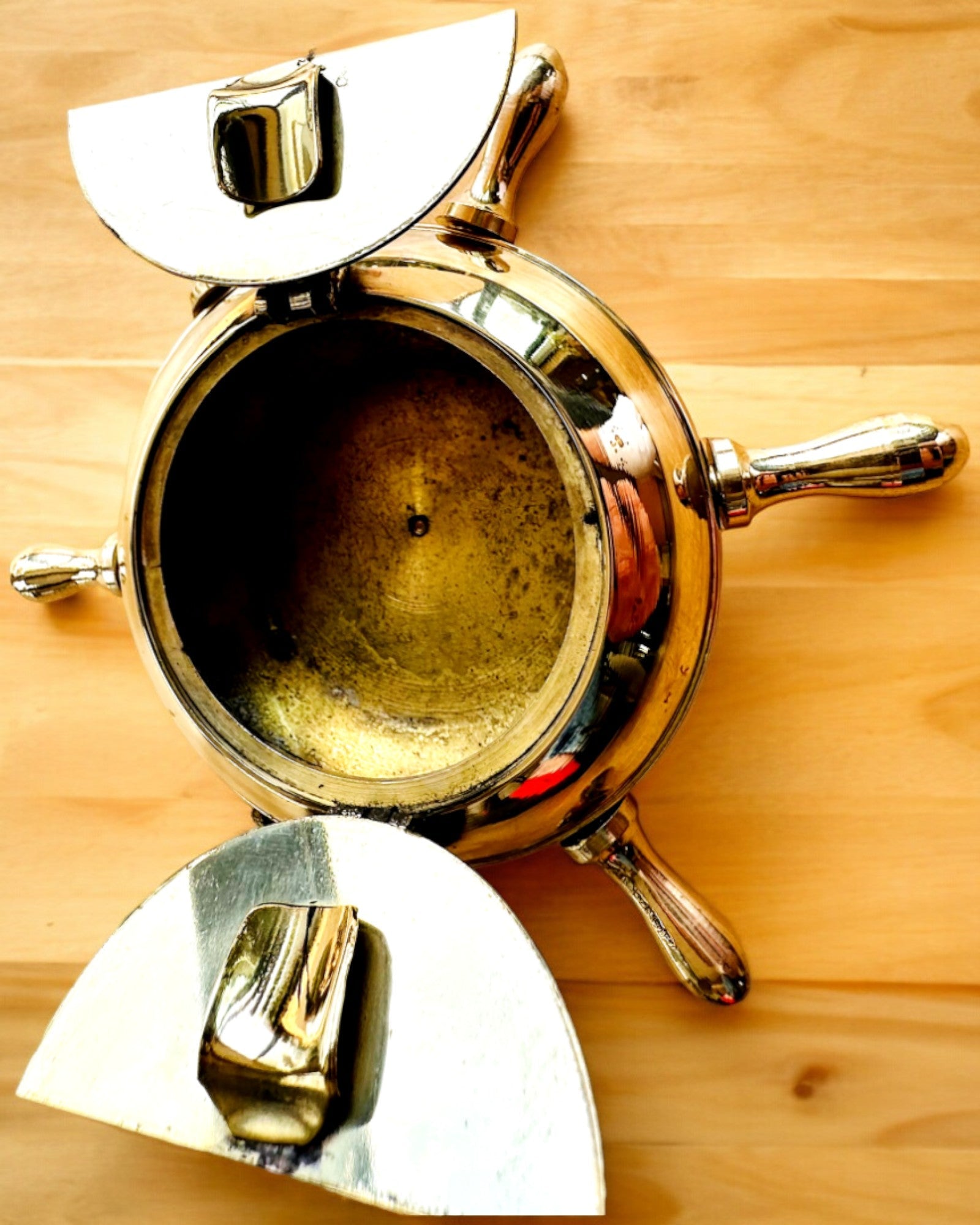 Messing Kapteinsaskebeger - mulighet for personlig tilpasning som gave med gravering, håndlaget