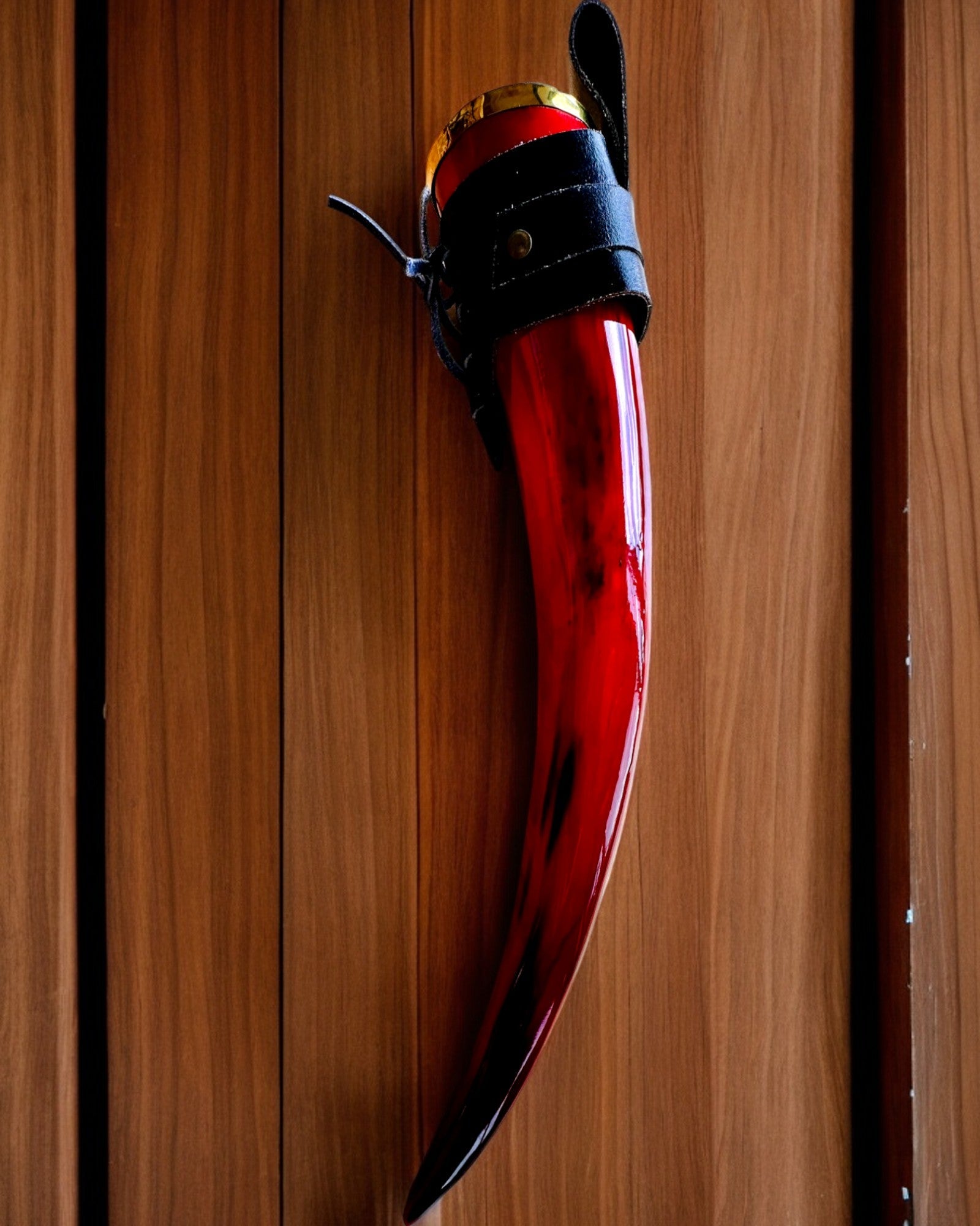 Krigers hornkrus - Rød - med mulighet for personlig gravering