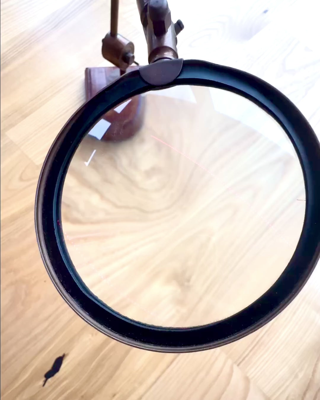 Håndverkslupe "Royal Magnifier" med stativ og justerbart håndtak - mulighet for personlig gravering som gave