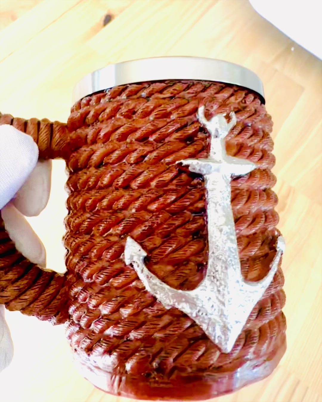 Krus "Morski Skarb" i rustfritt stål, mulighet for personlig gravering som gave