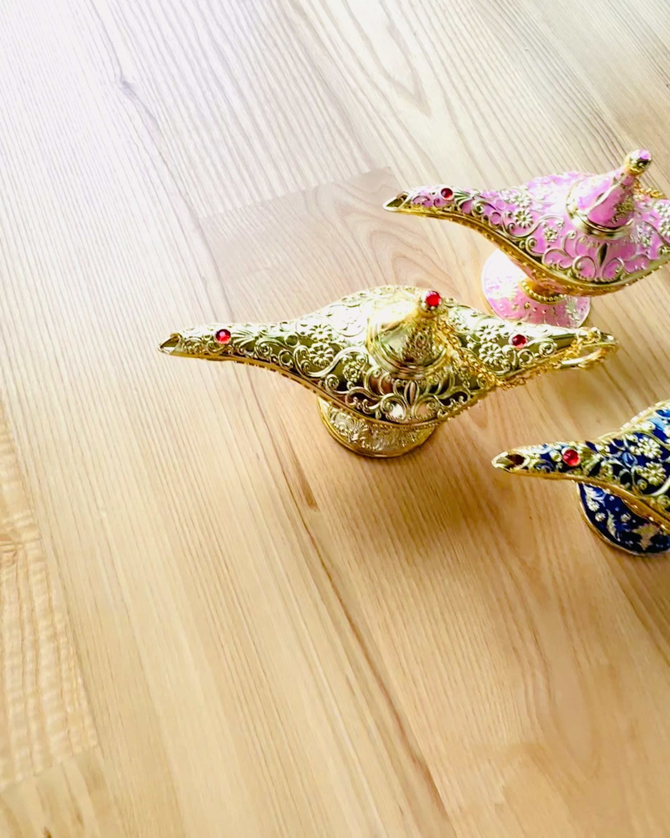 Magisk Aladdins Lampe med Gravering - Klassisk Gullvariant, flettet