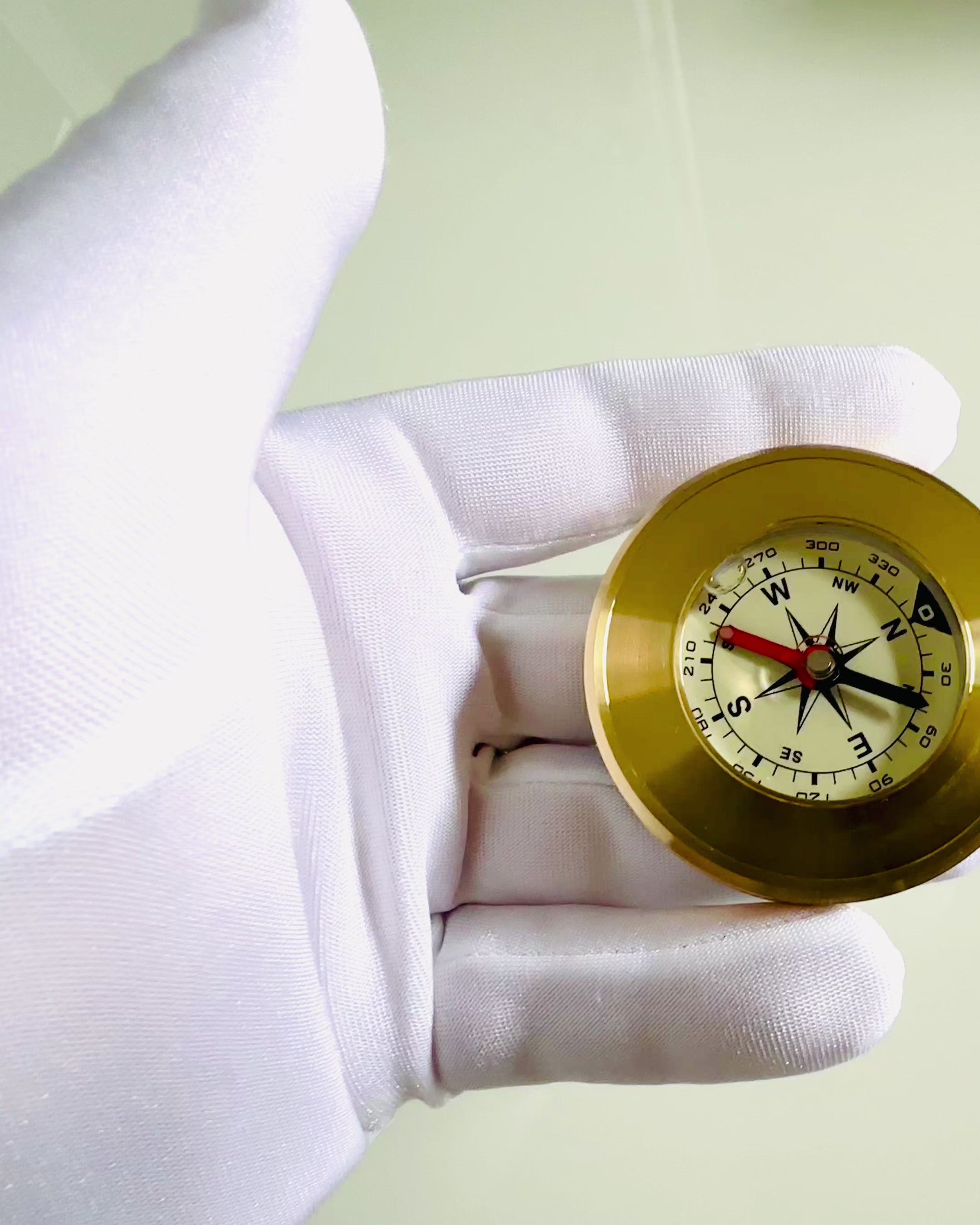 Navigasjonskompass med Gravering, Messing, Klassisk Design – 5 cm