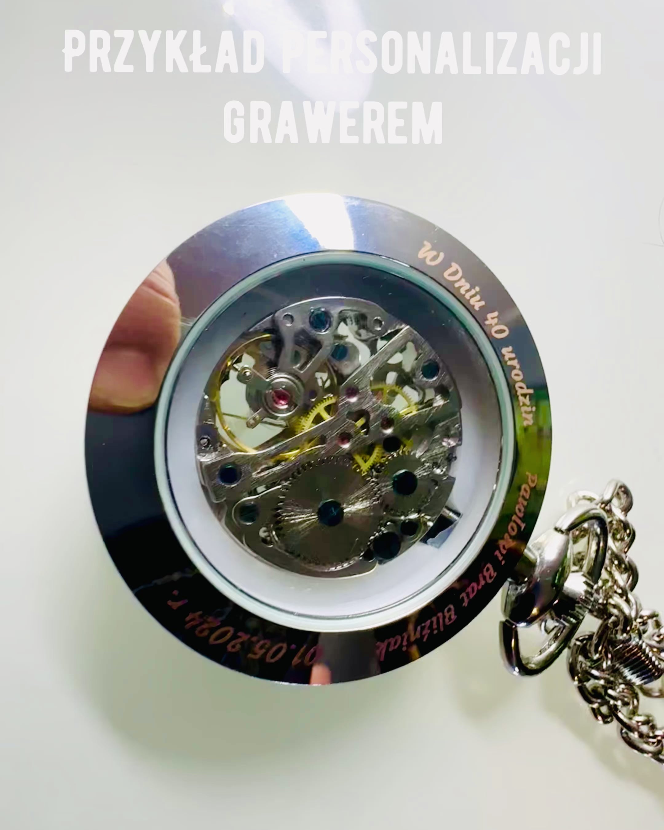 Sølv Eksklusiv Mekanisk Lommeur i Retro Stil, Vanntett - Eleganse for Enhver Anledning, med gravering