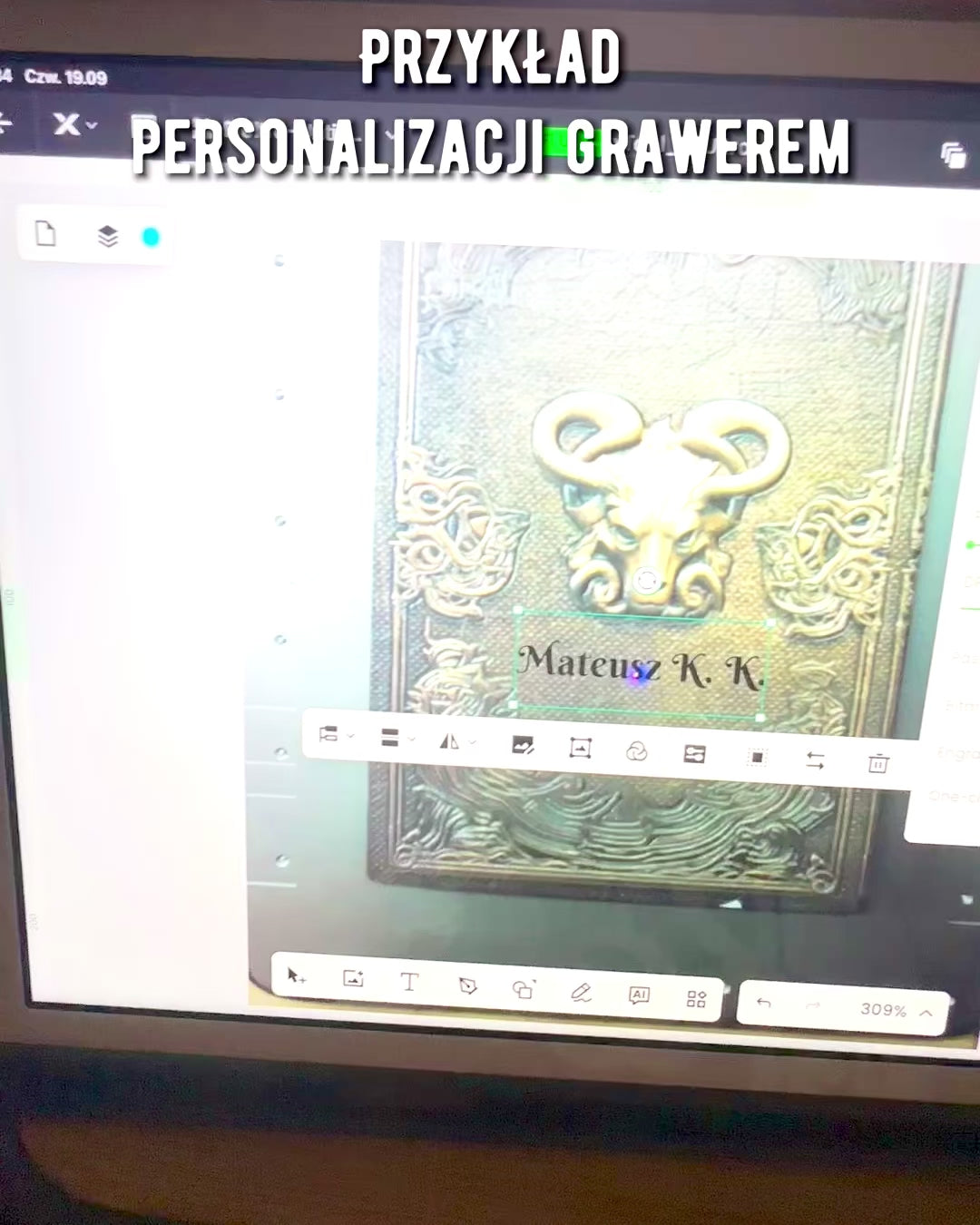 Magisk Notatbok, notatbok "Boski Byk" - Elegant og Unik Papirvarer, personalisering med gravering