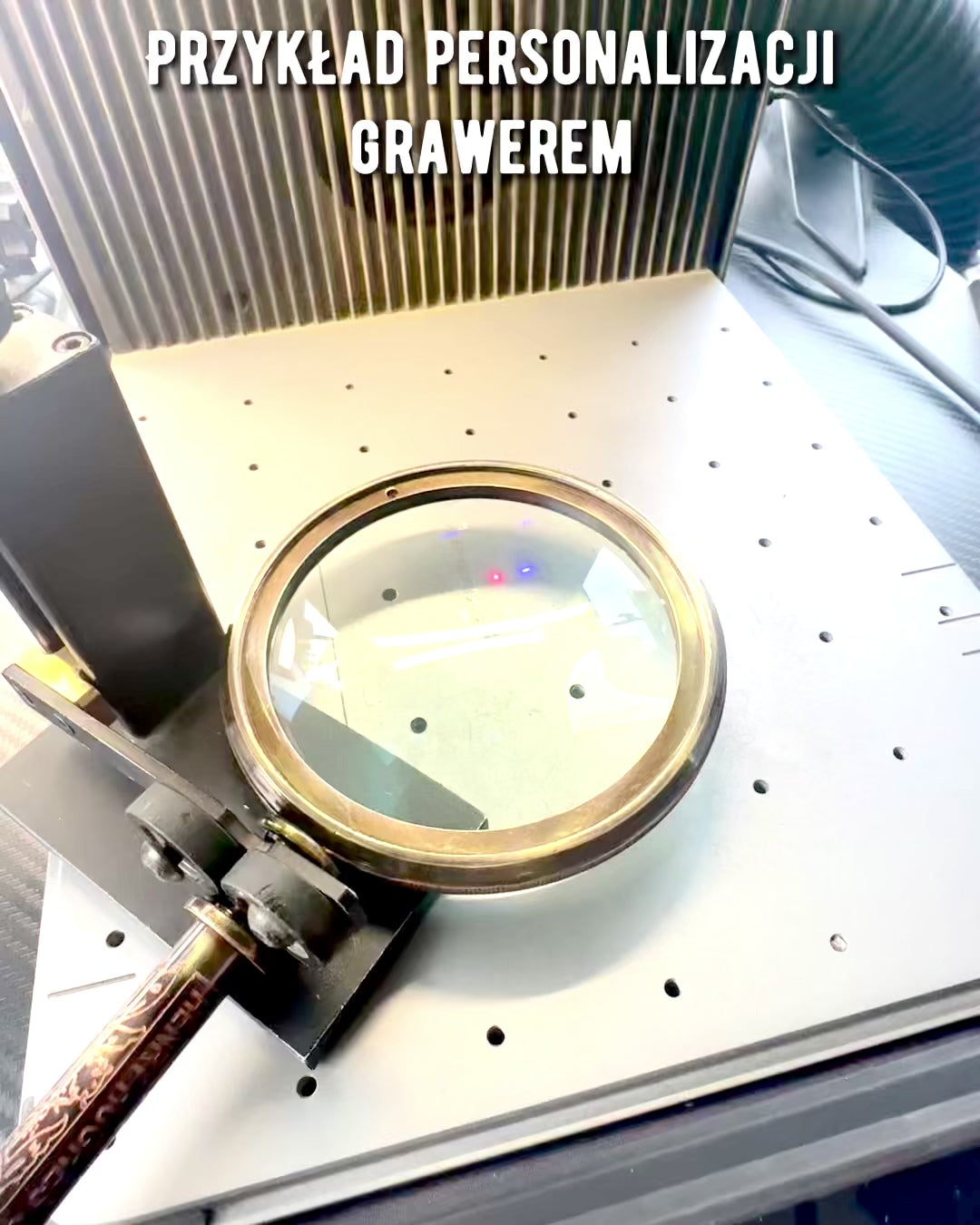 Messingforstørrelsesglass Navigator 1941 med skinnetui – Håndlaget, Premium, mulighet for personalisering som gave