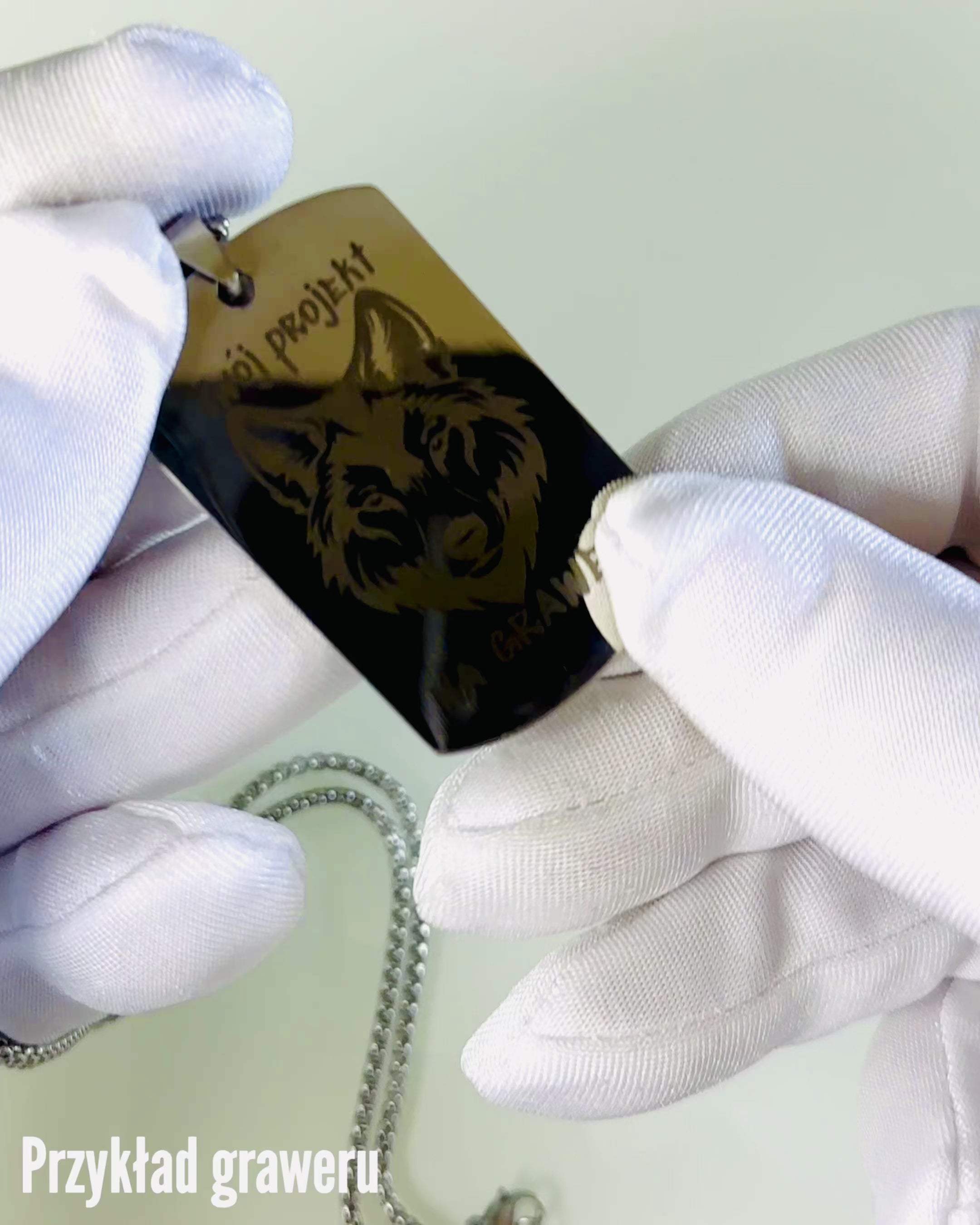 Militært ID-nøkkelring "Dog Tag" i rustfritt stål – Personlig gravering