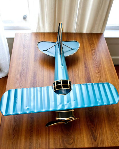 Metallmodell av flyet Blue Baron – retro, som gave, med mulighet for gravering