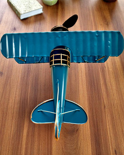 Metallmodell av flyet Blue Baron – retro, som gave, med mulighet for gravering