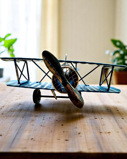Metallmodell av flyet Blue Baron – retro, som gave, med mulighet for gravering