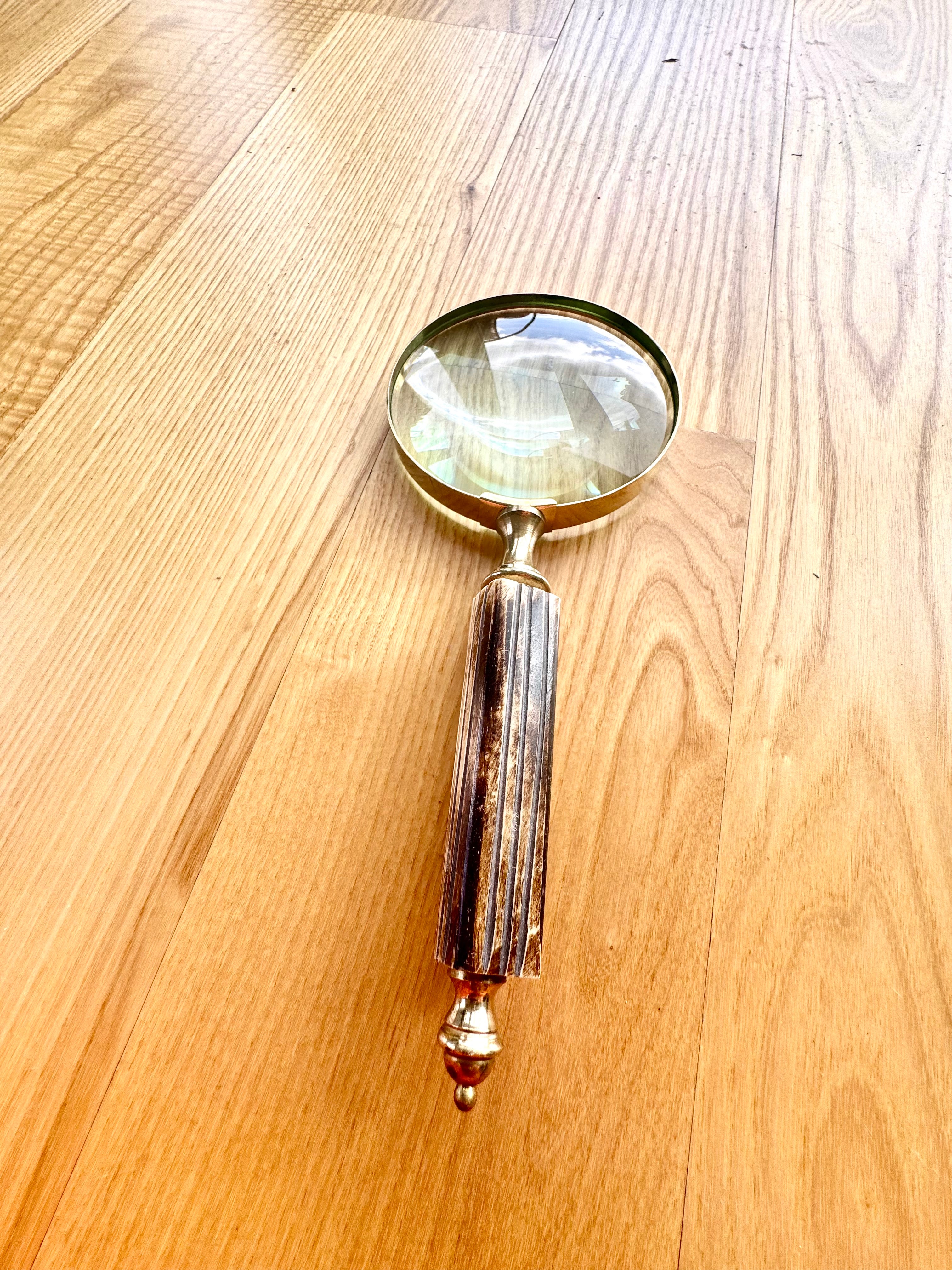 Stor Retro Forstørrelsesglass, mulighet for personalisering som gave med gravering - varianter å velge mellom