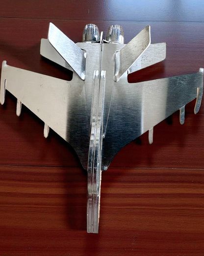 Metallmodell av jagerflyet «SkyRaptor» – rustfritt stål, personlig gravering som gave